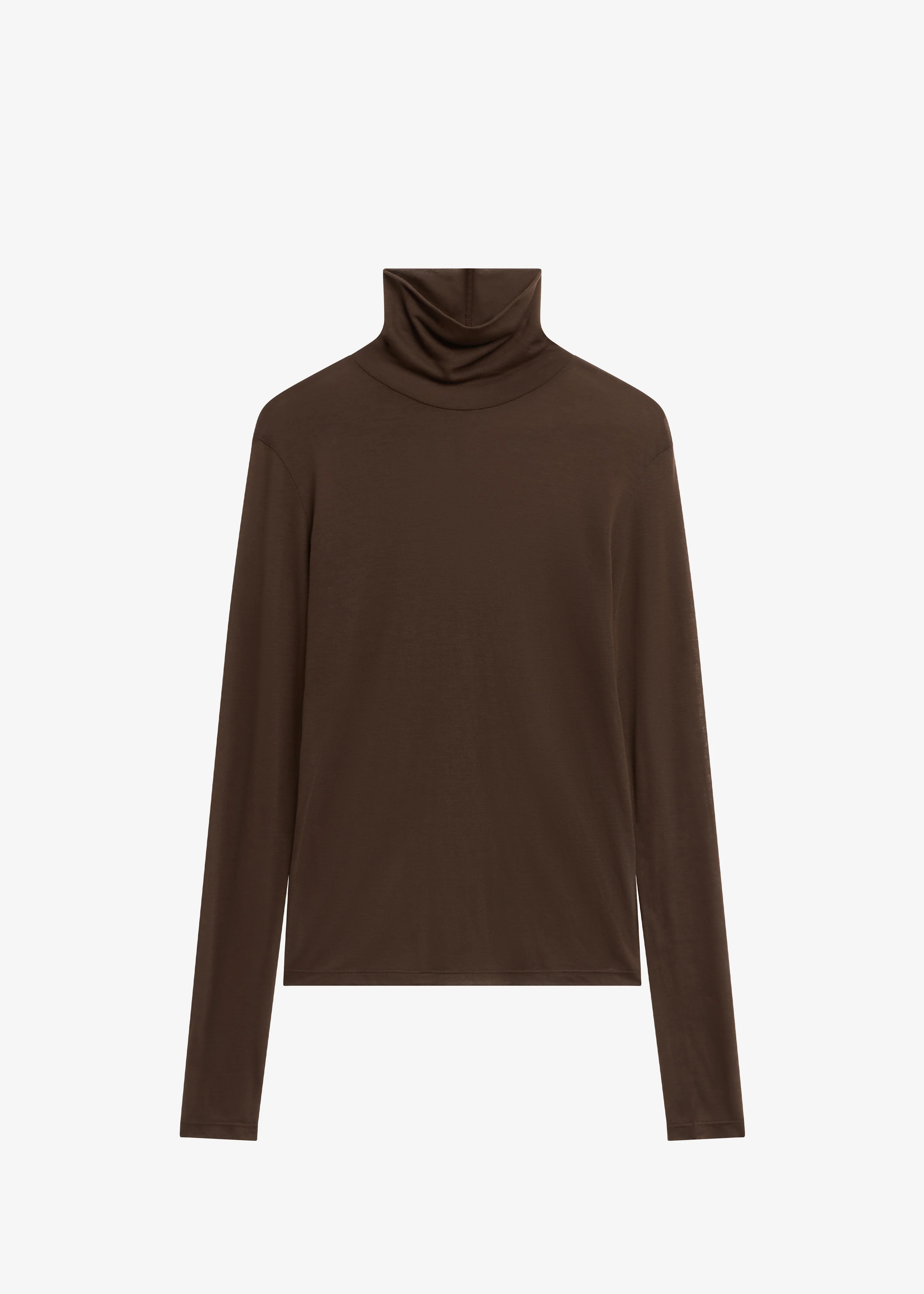 Evren Sheer Turtleneck - Brown - Image 7
