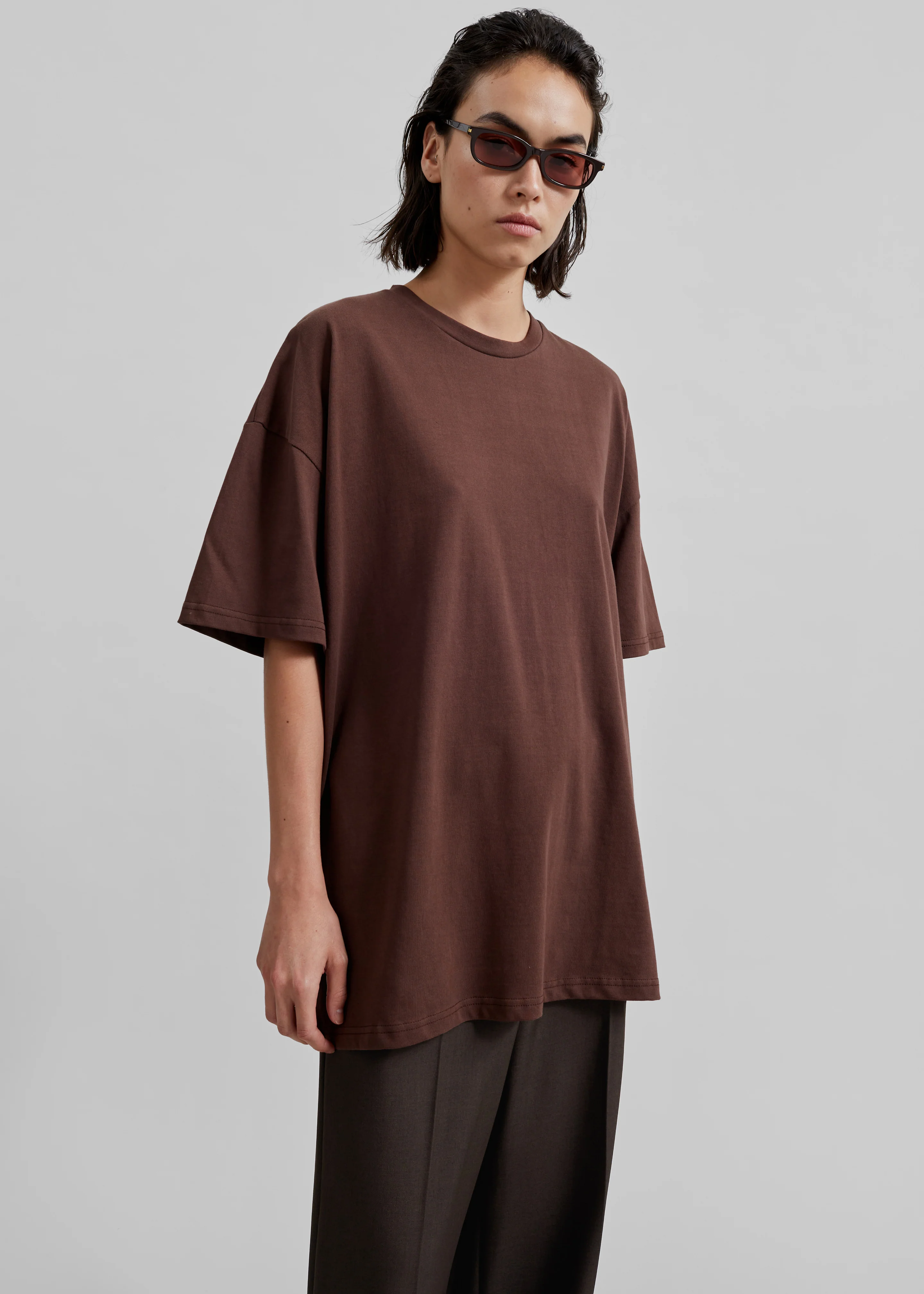 Faro Boxy Tee - Brown - Image 5