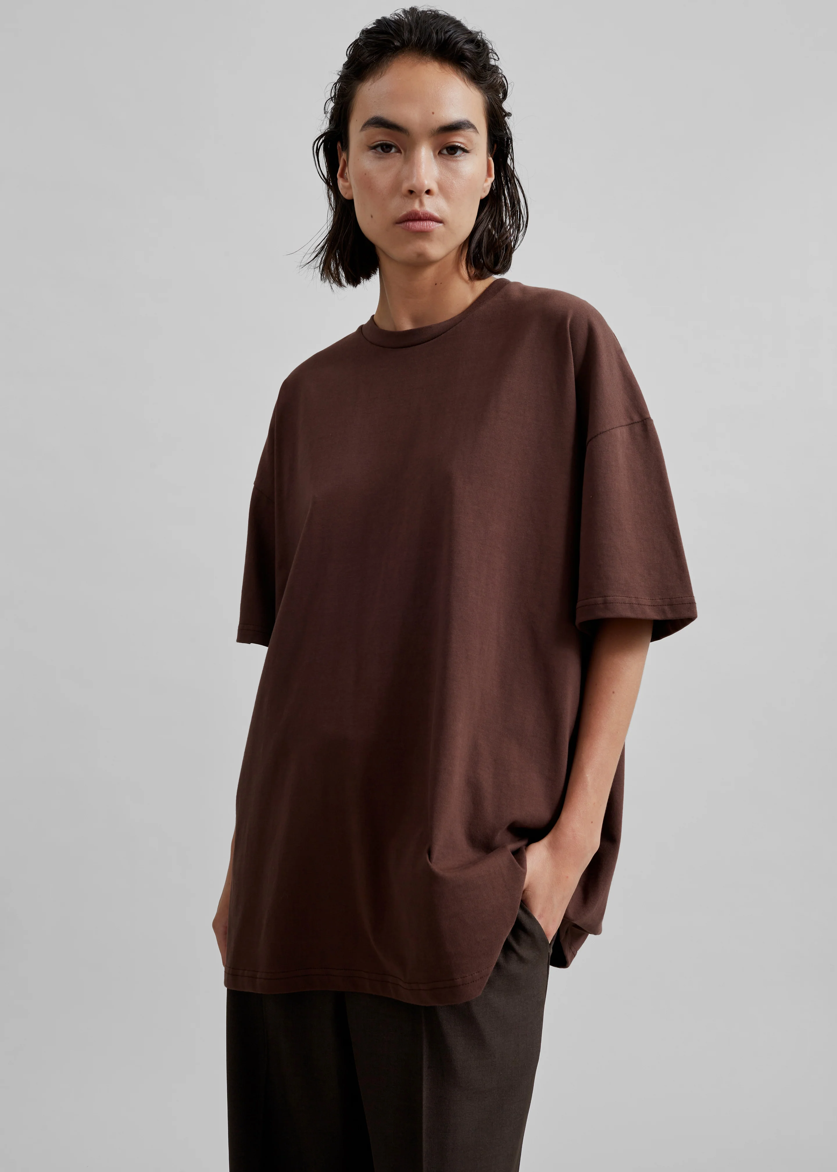 Faro Boxy Tee - Brown - Image 6