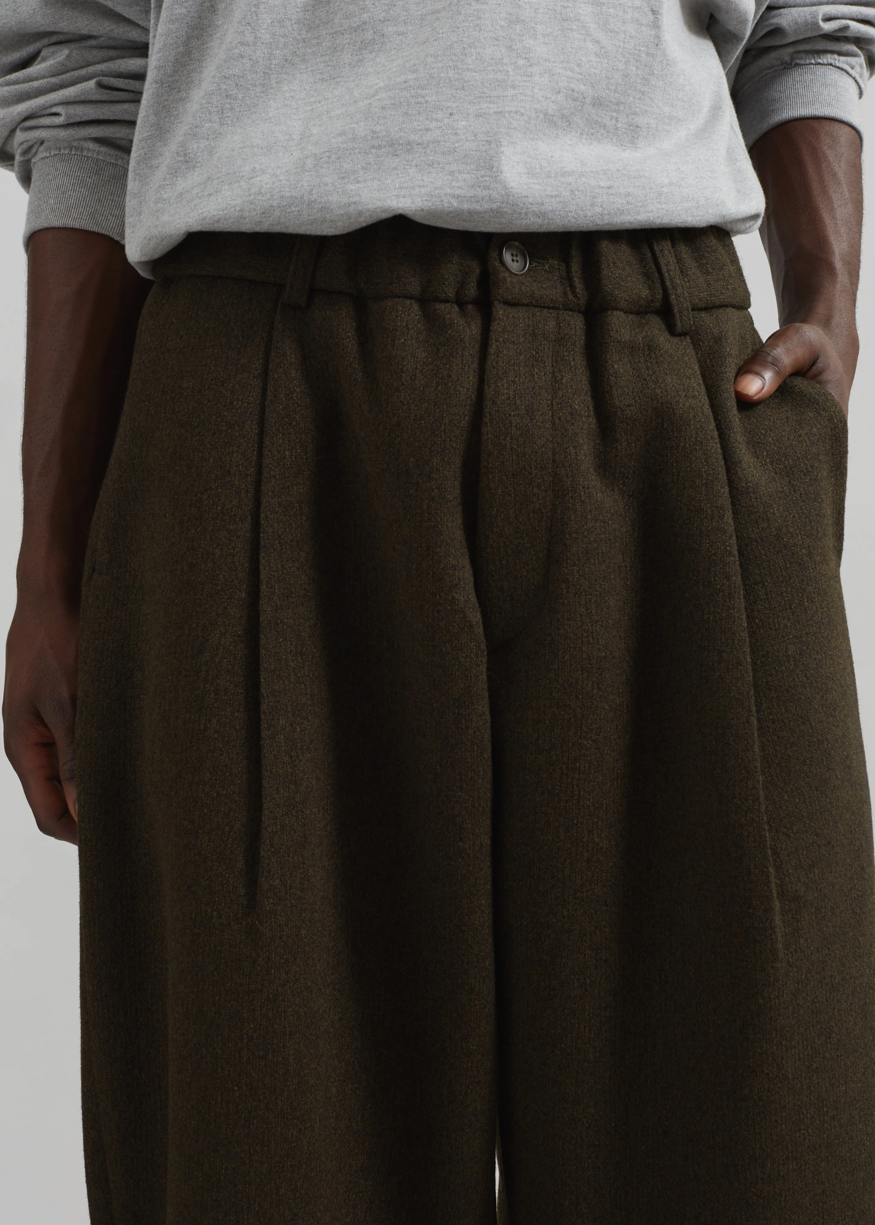 Felix Trousers - Dark Olive - Image 3