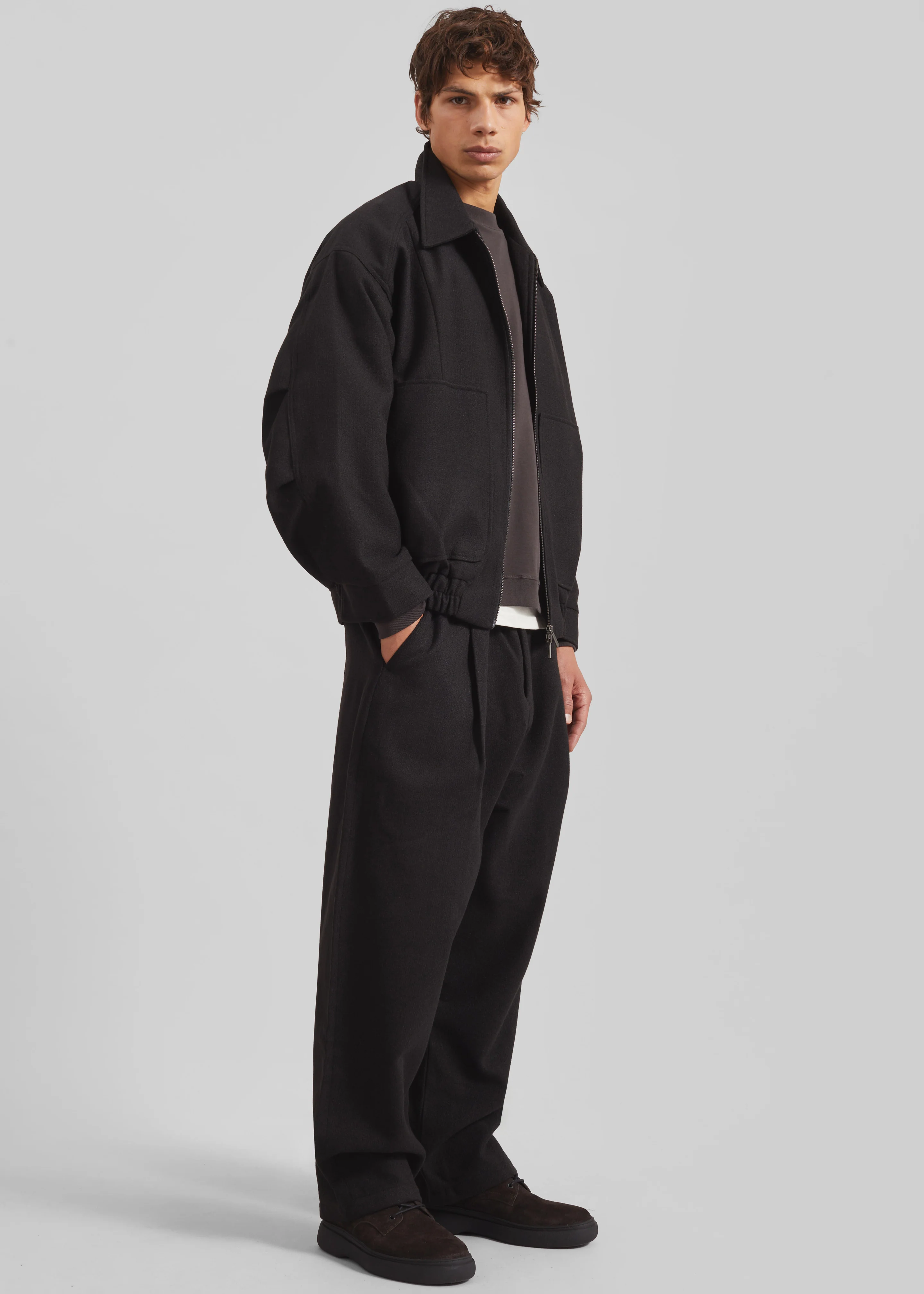 Felix Wool Blend Jacket - Black - Image 5