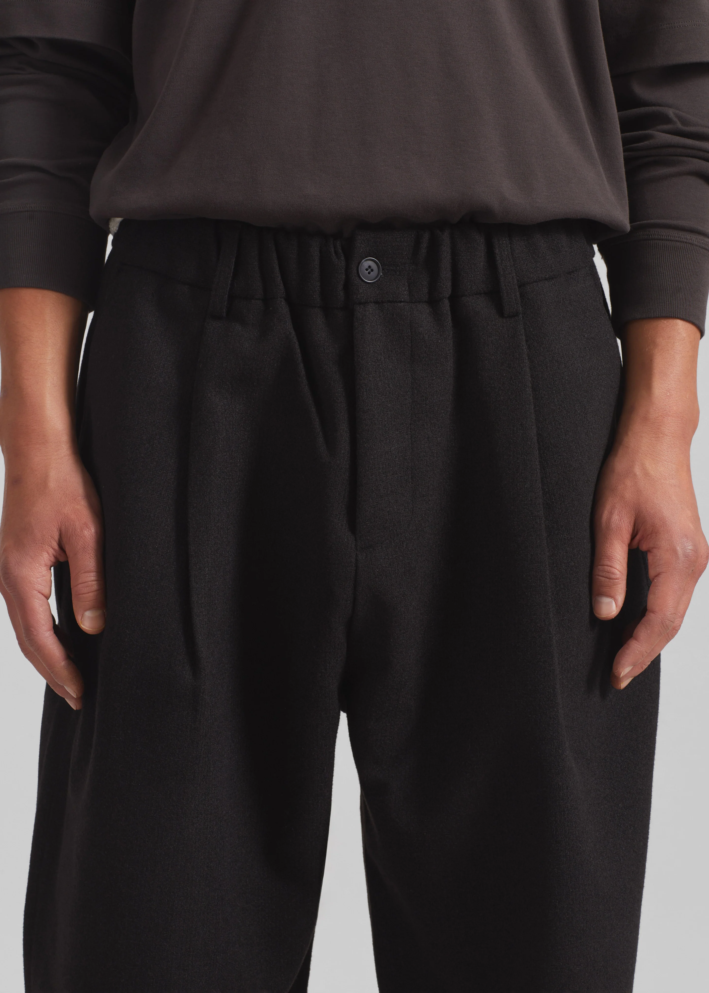 Felix Wool Blend Trousers - Black - Image 2