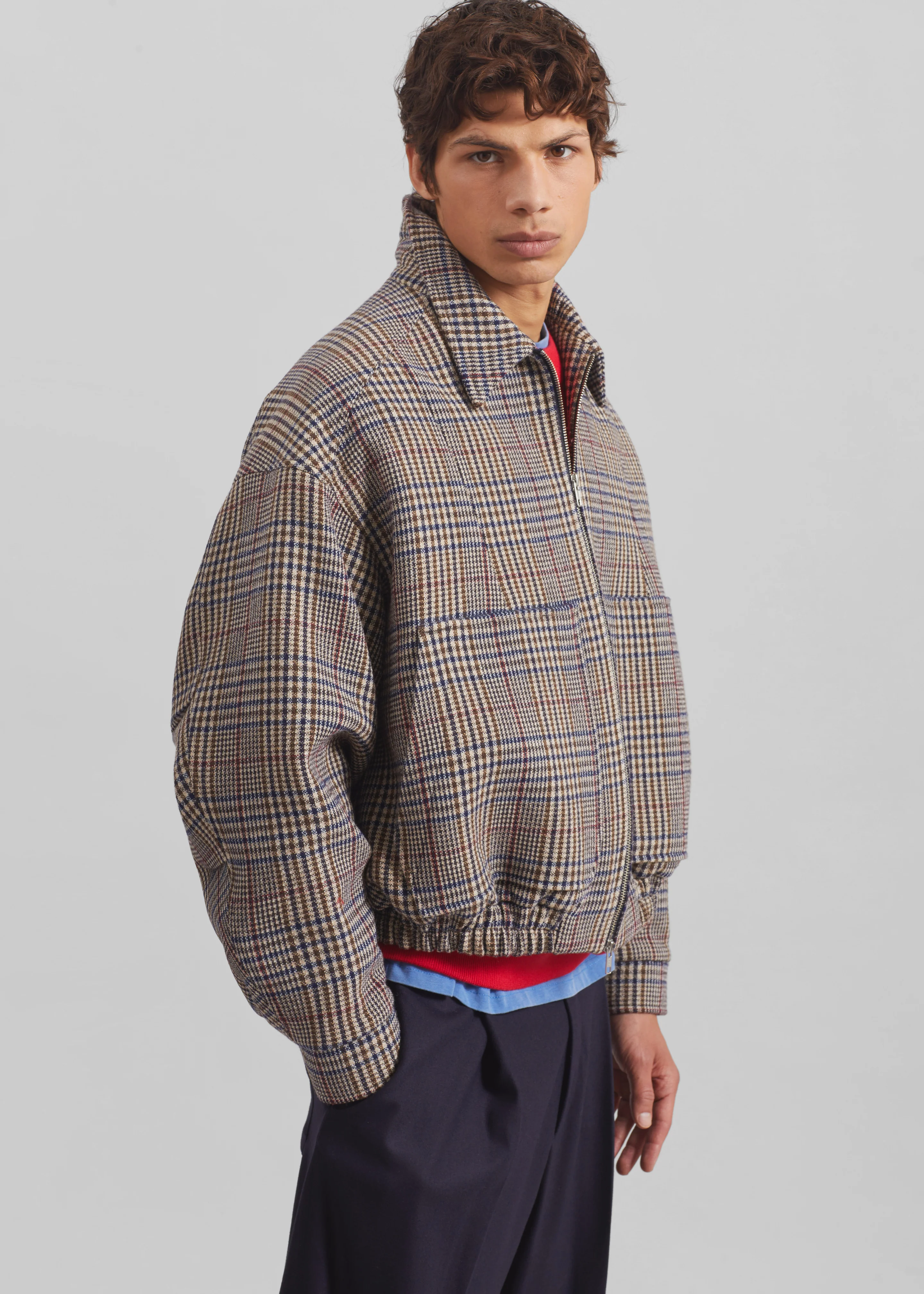 Felix Wool Jacket - Beige Glen Plaid - Image 8