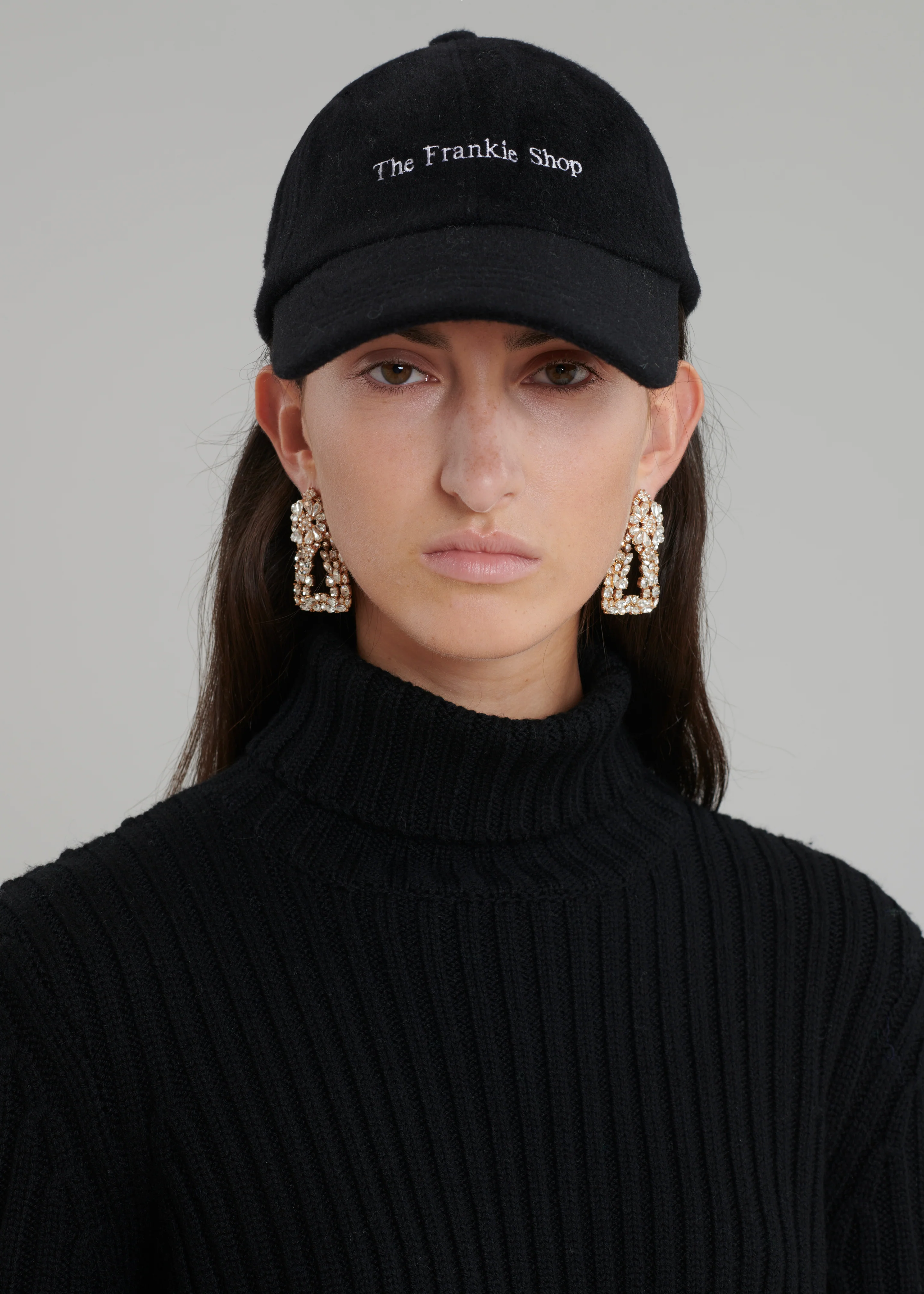 Frankie Wool Baseball Cap - Black - Image 4