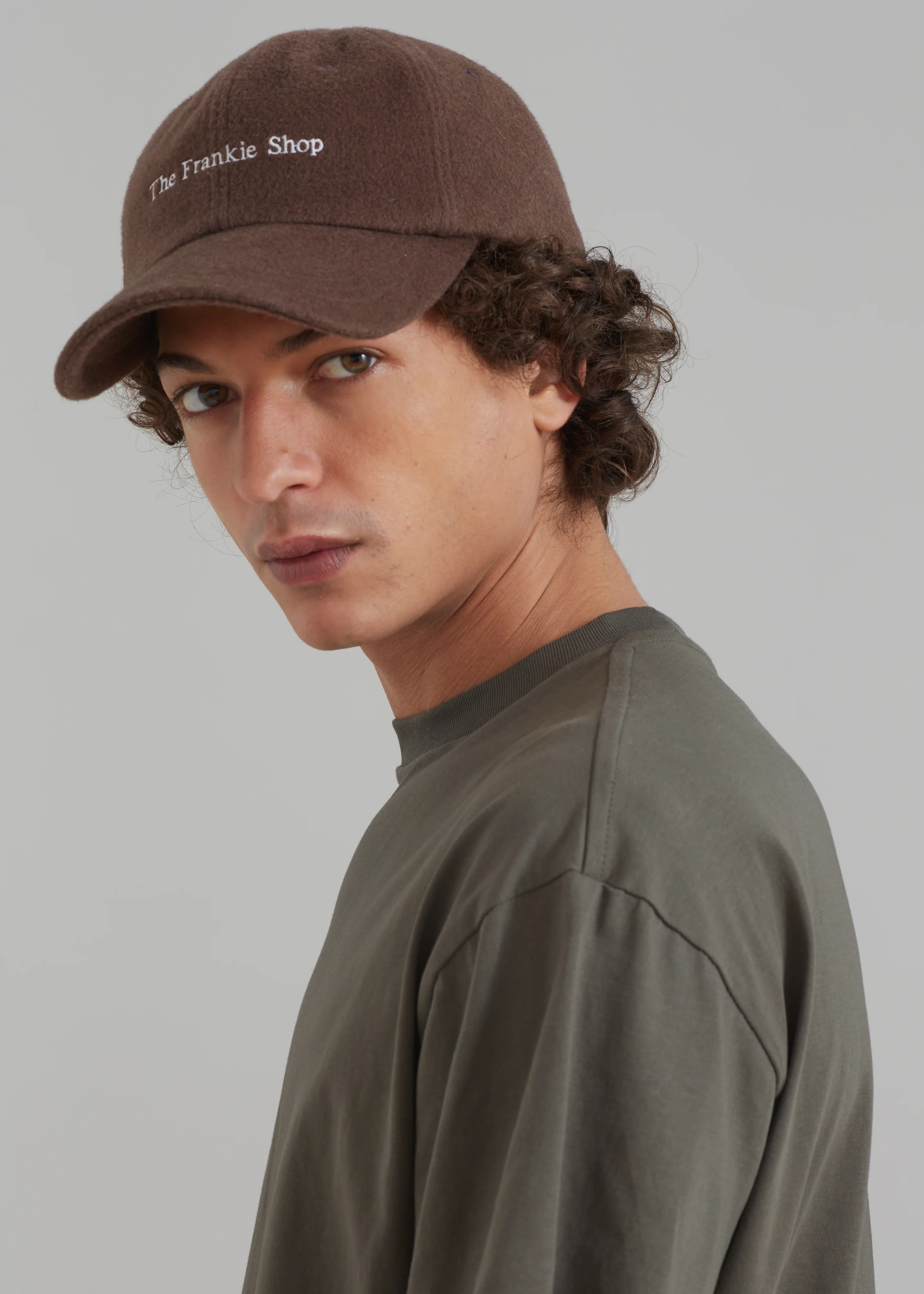 Frankie Wool Baseball Cap - Chocolate - Image 6
