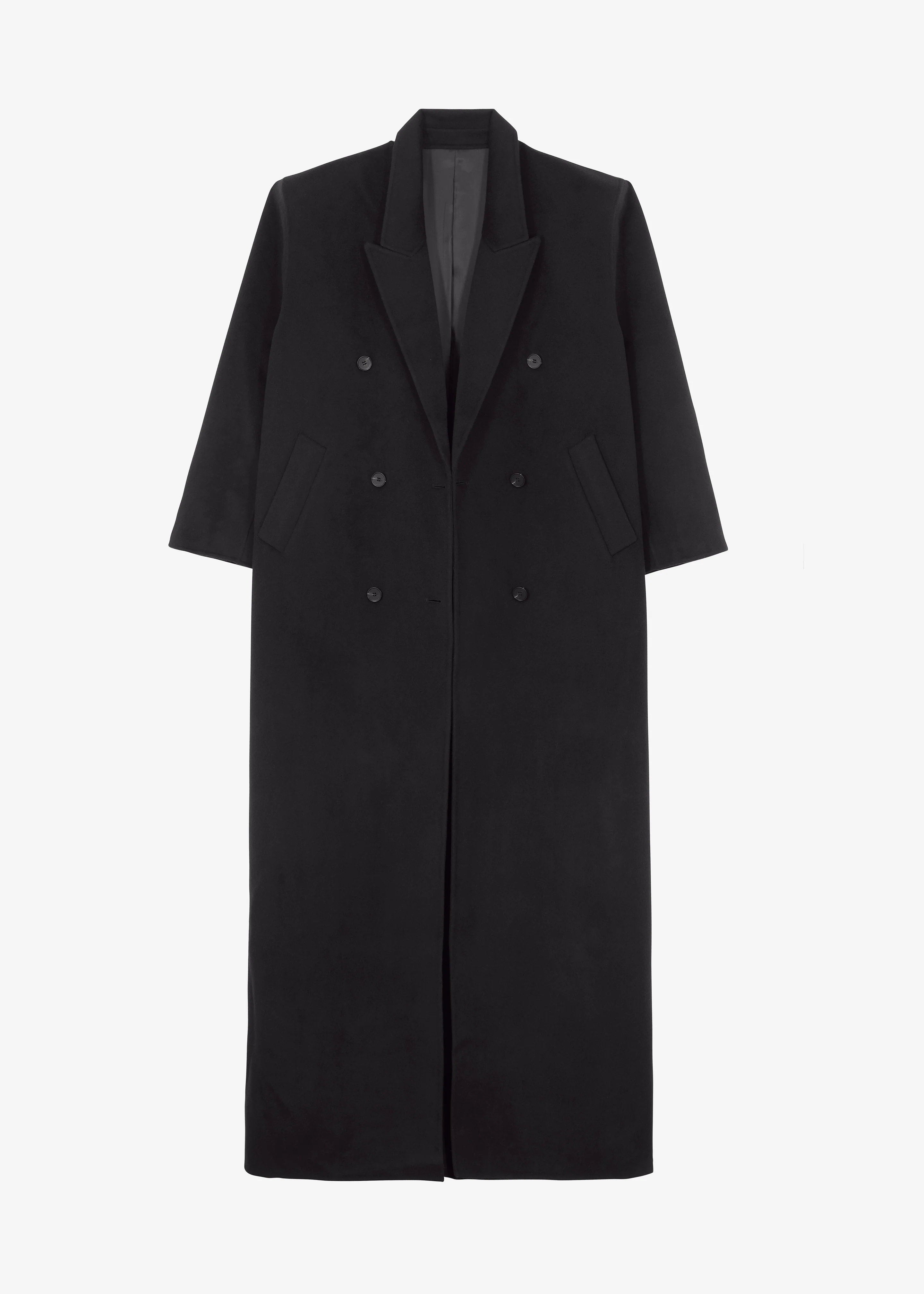 Gaia Double Breasted Coat - Black - Image 5
