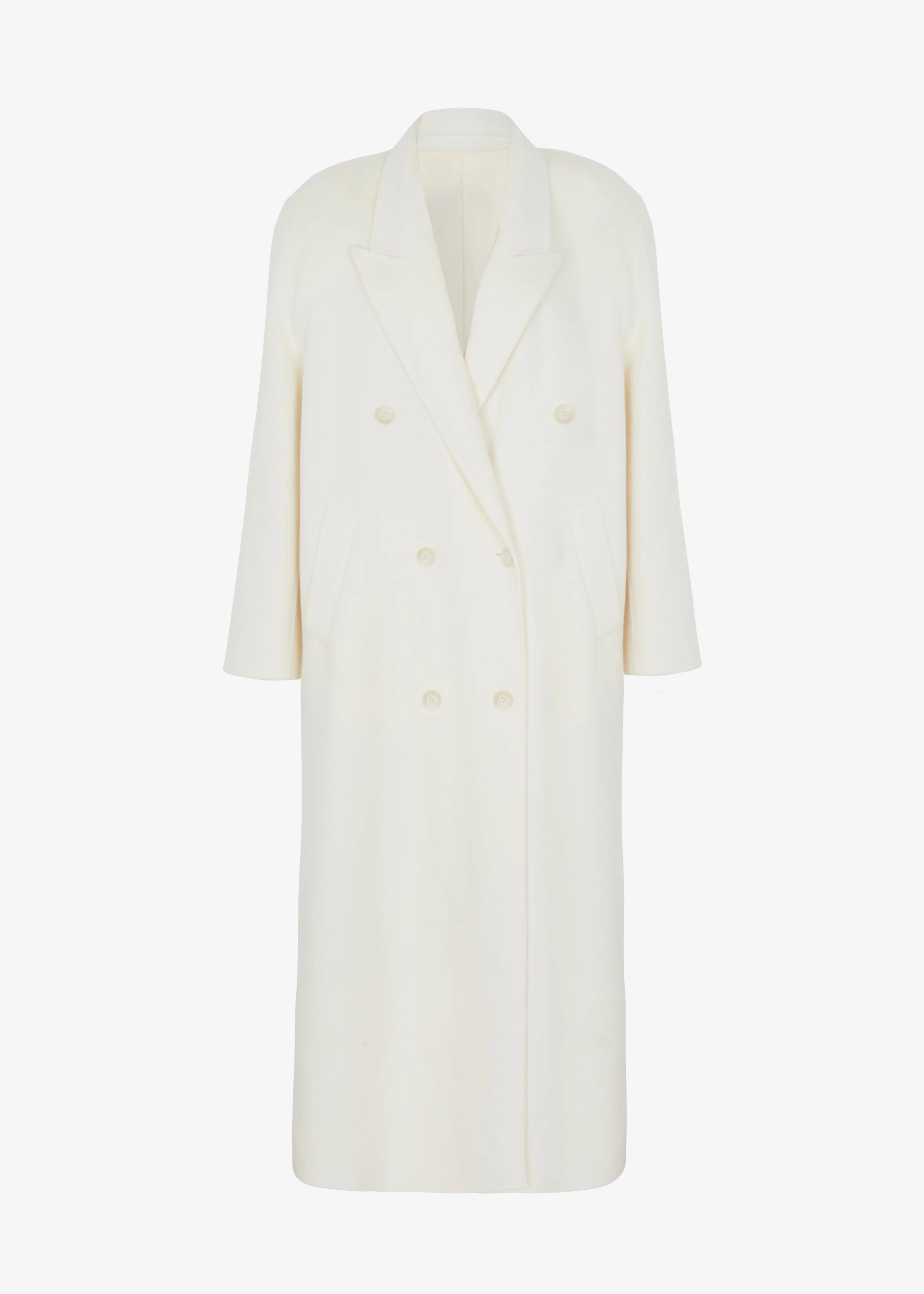 Gaia Double Breasted Coat - Ivory - Image 8