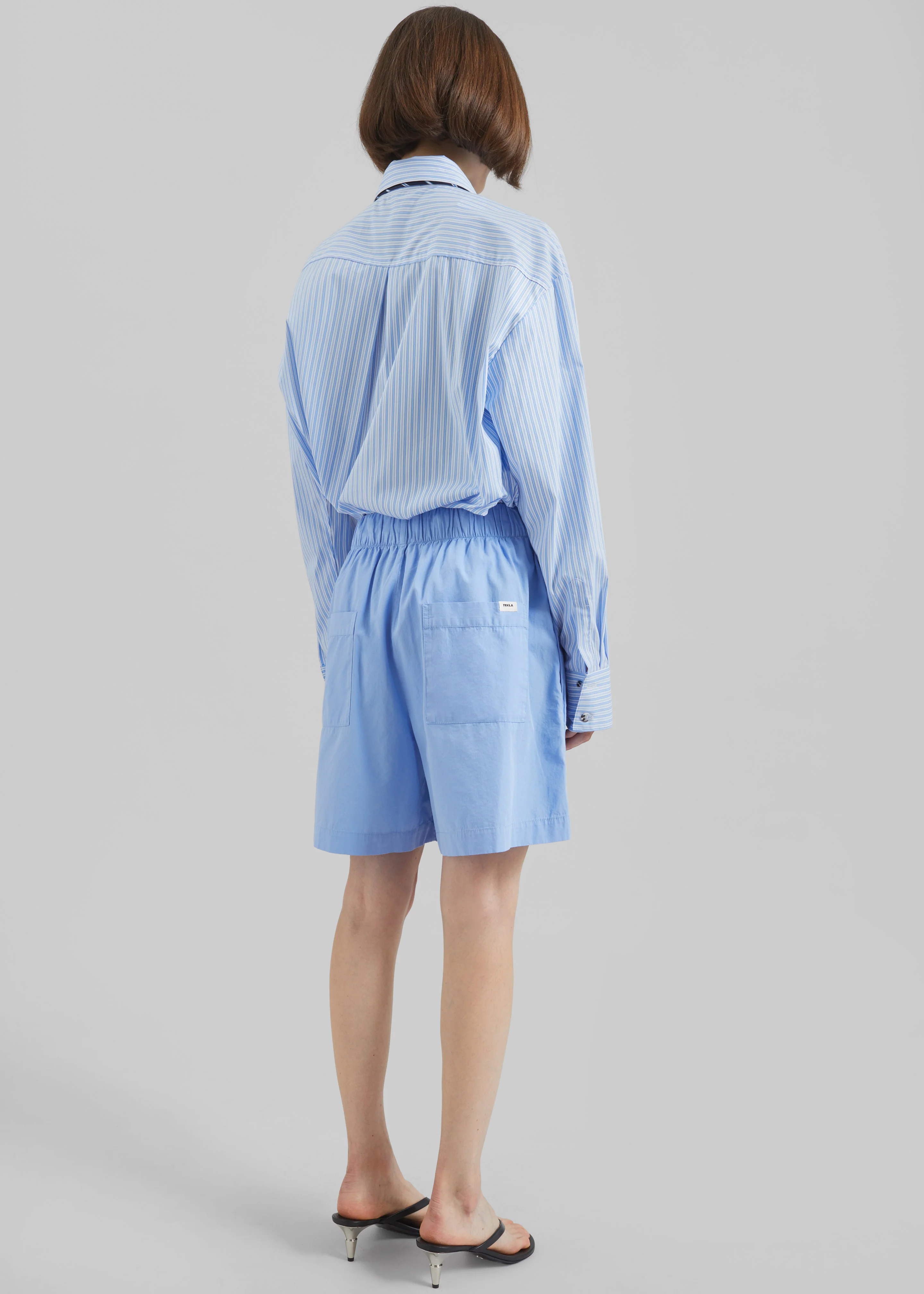 Gainsford Neck Tie Shirt - Blue/White Stripe - Image 8