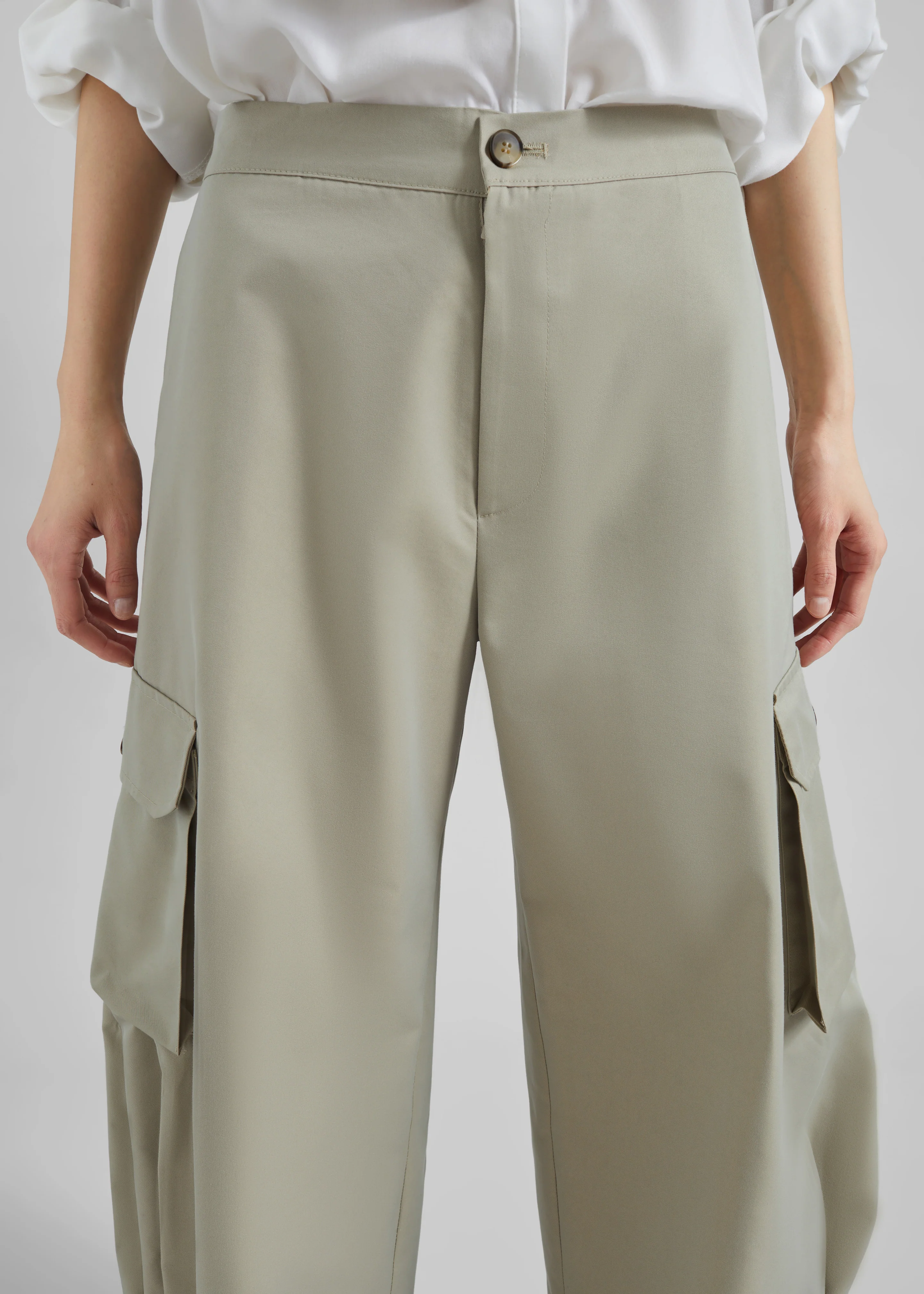 Geilo Barrel Leg Pants - Beige - Image 4
