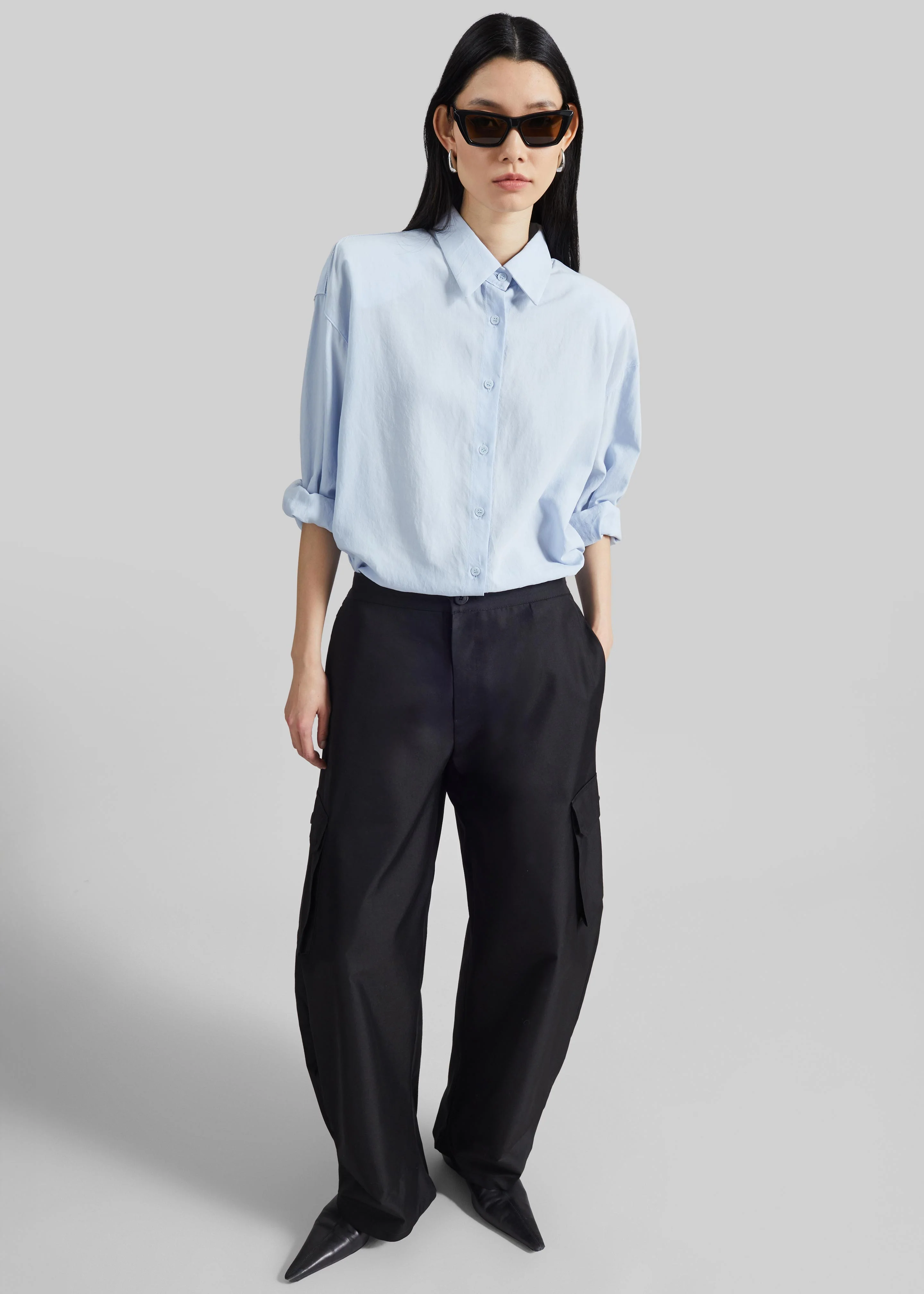 Geilo Barrel Leg Pants - Black - Image 6