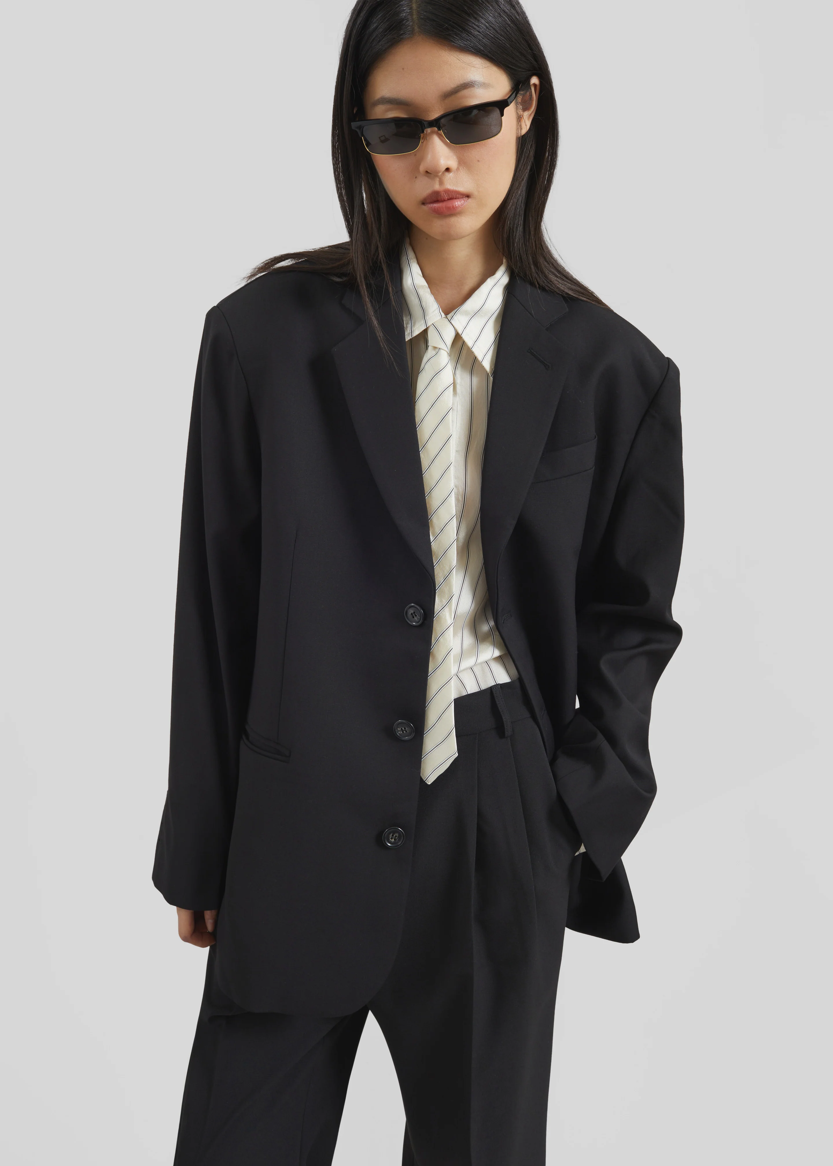 Gelso Oversized Blazer - Black - Image 7
