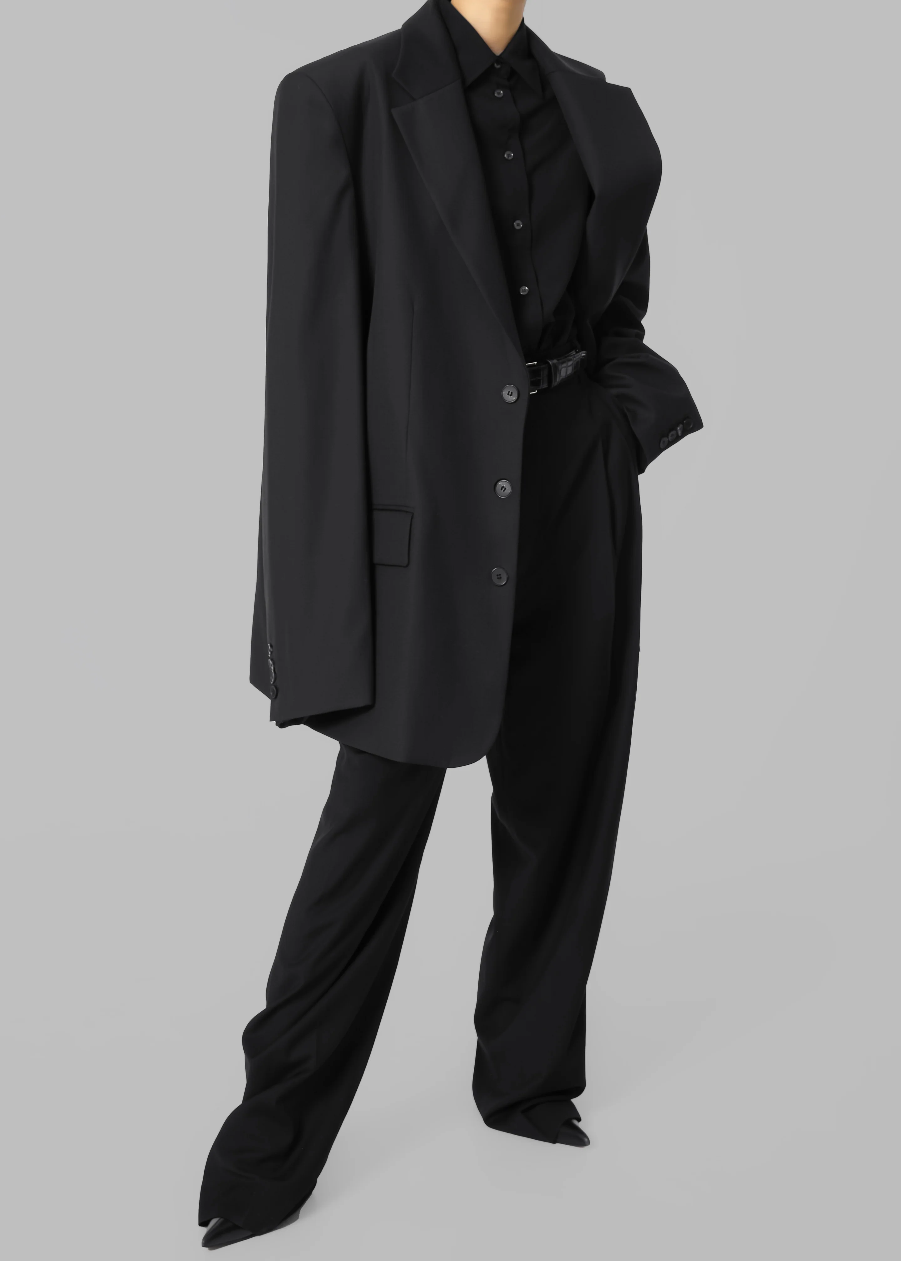 Gelso Oversized Blazer - Black - Image 8