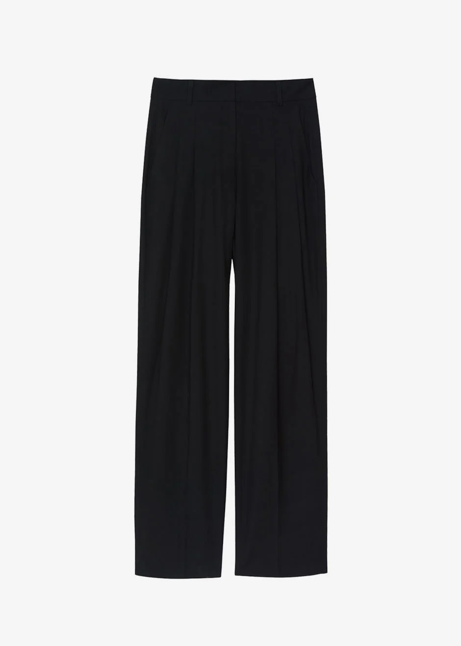 Gelso Pleated Trousers - Black - Image 14
