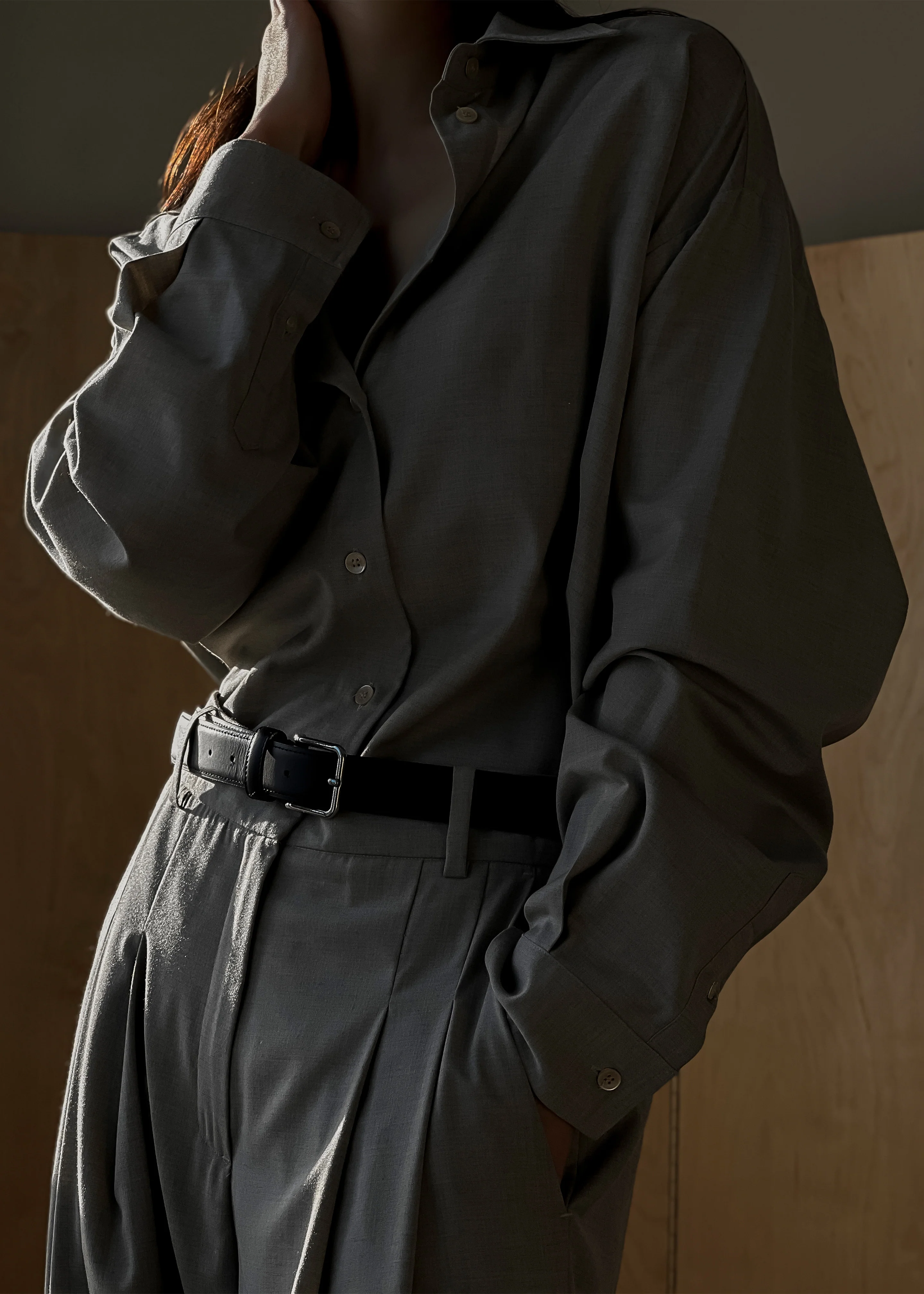 Gelso Shirt - Dark Grey Melange - Image 6