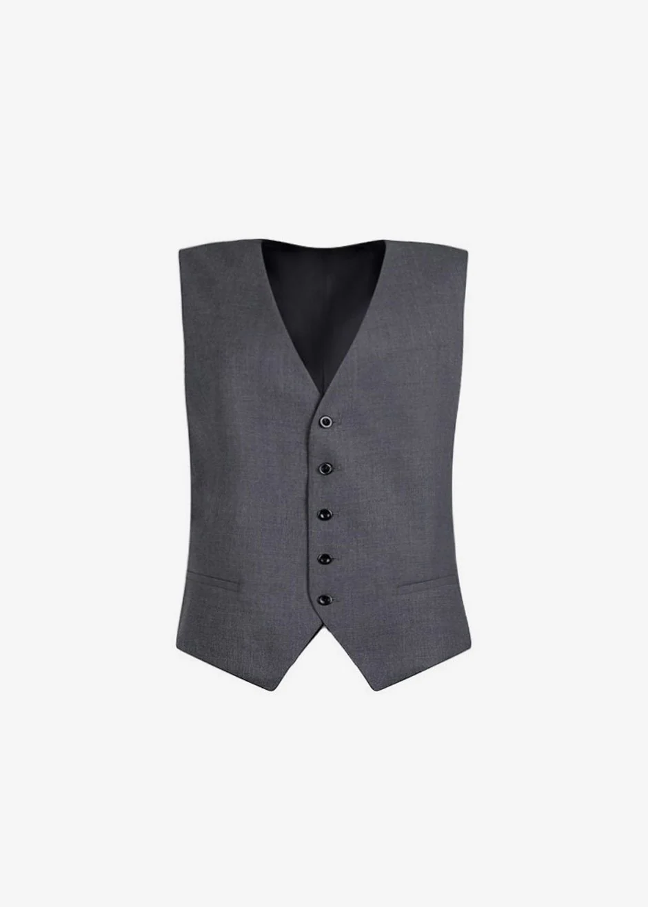 Gelso Waistcoat - Dark Grey Melange - Image 10
