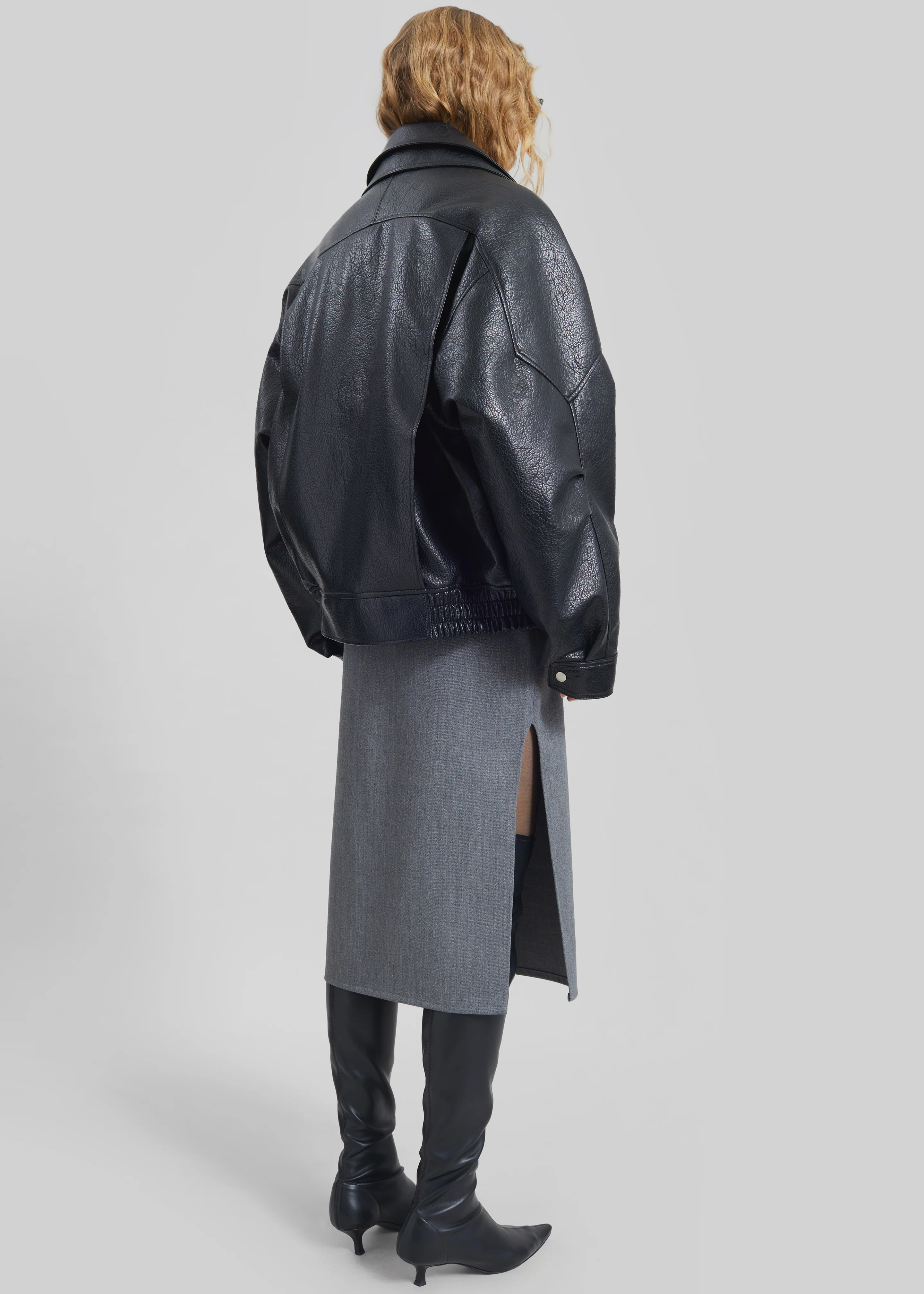 Gemonio Faux Leather Jacket - Black - Image 10