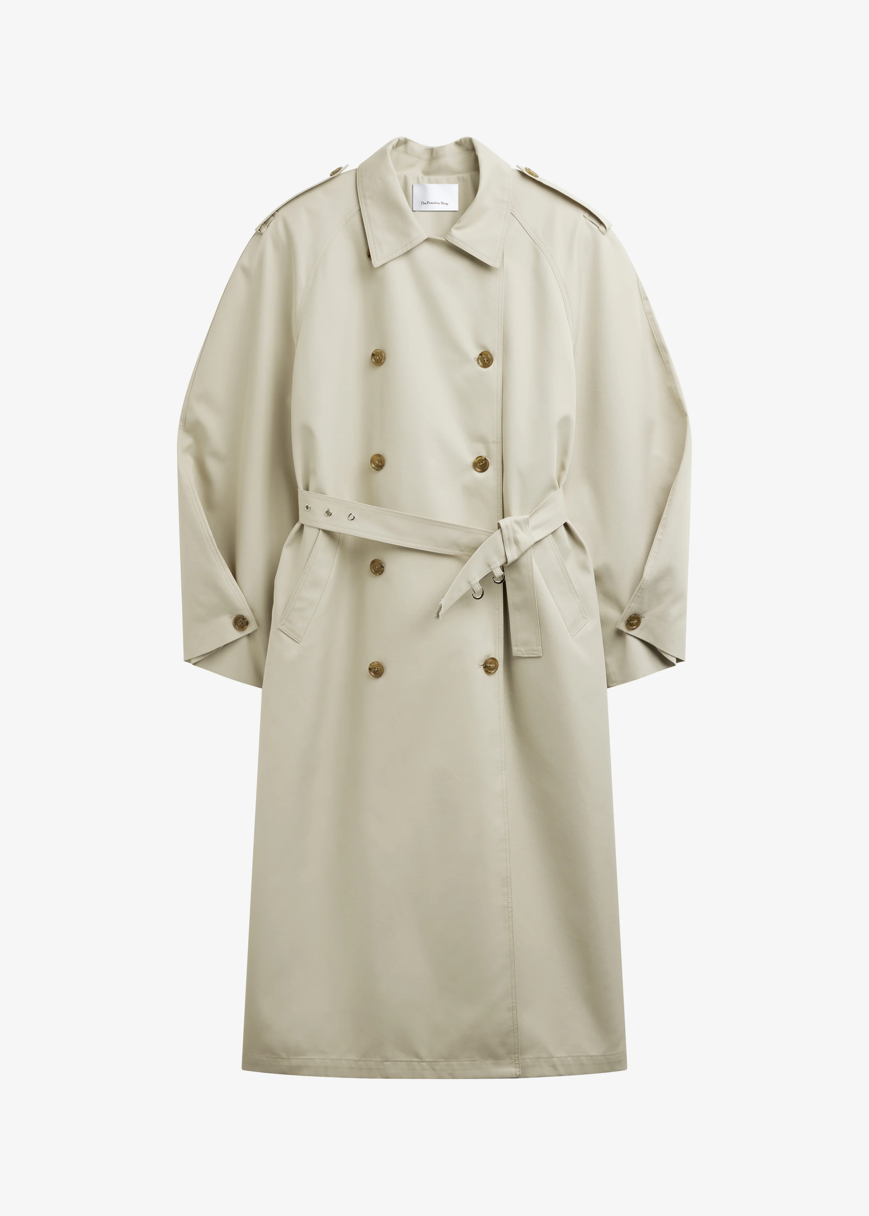 Genoa Padded Trench Coat - Beige - Image 6