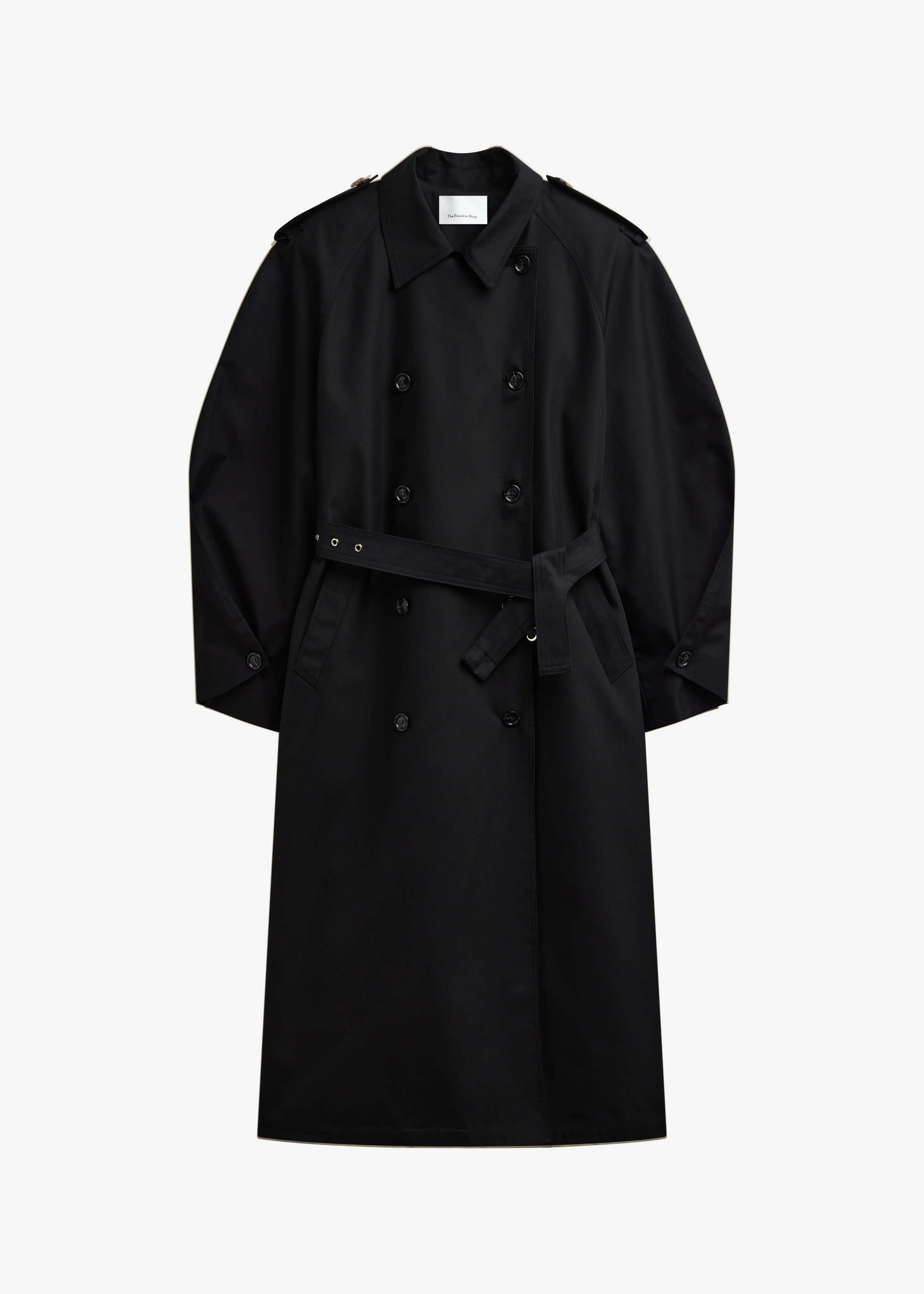 Genoa Padded Trench Coat - Black - Image 9