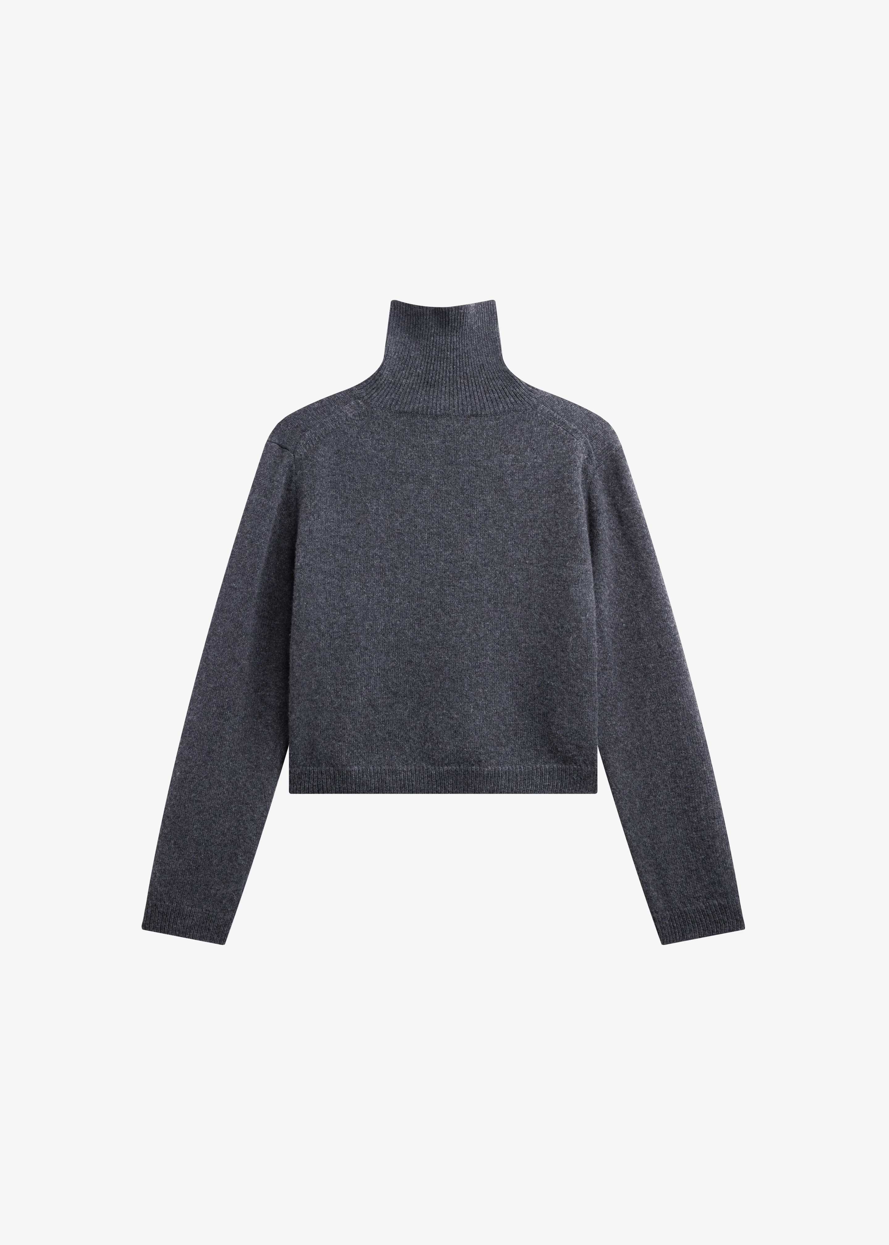 Grenaa Wool Turtleneck Sweater - Dark Grey - Image 8