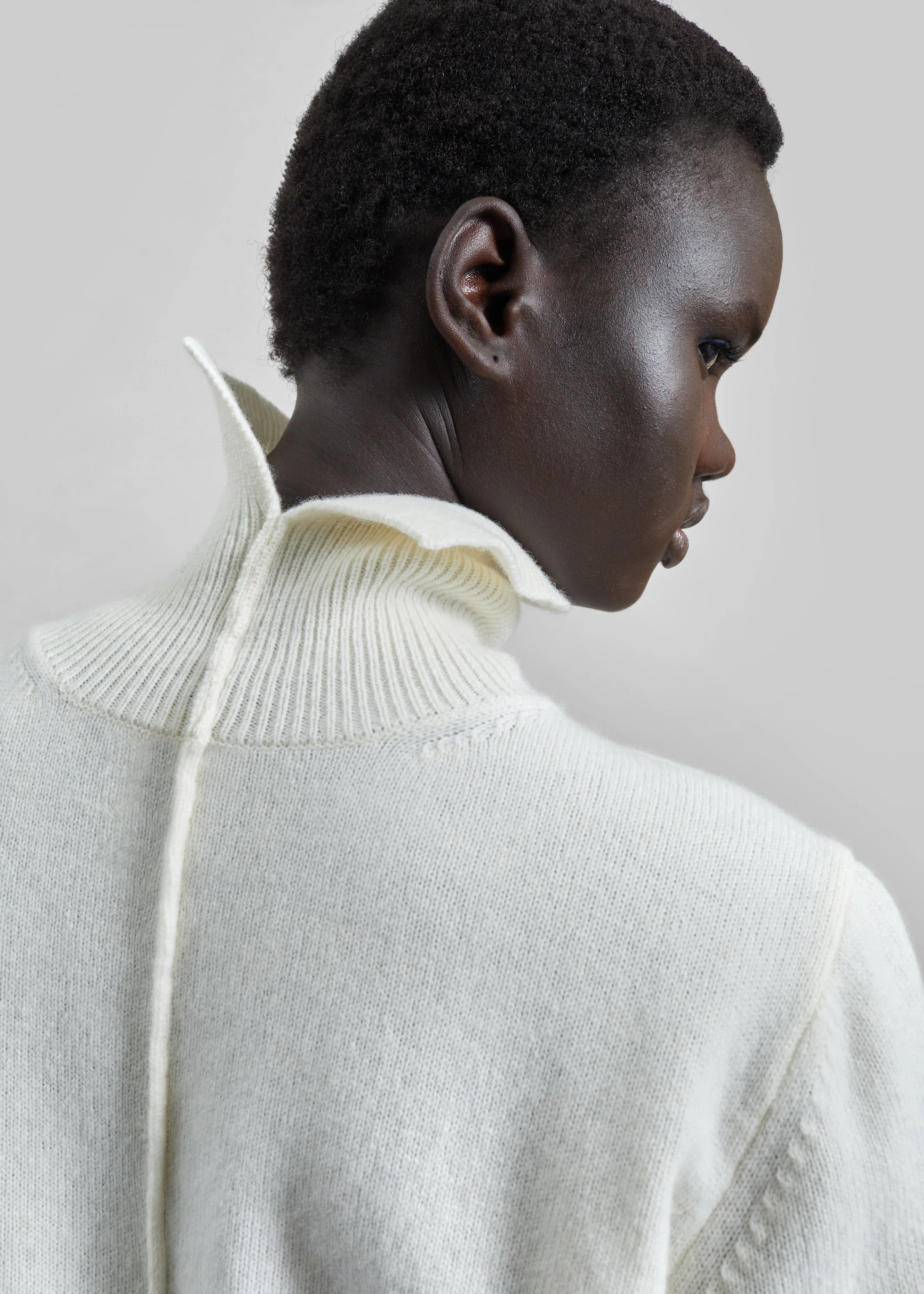 Grenaa Wool Turtleneck Sweater - Ivory - Image 2