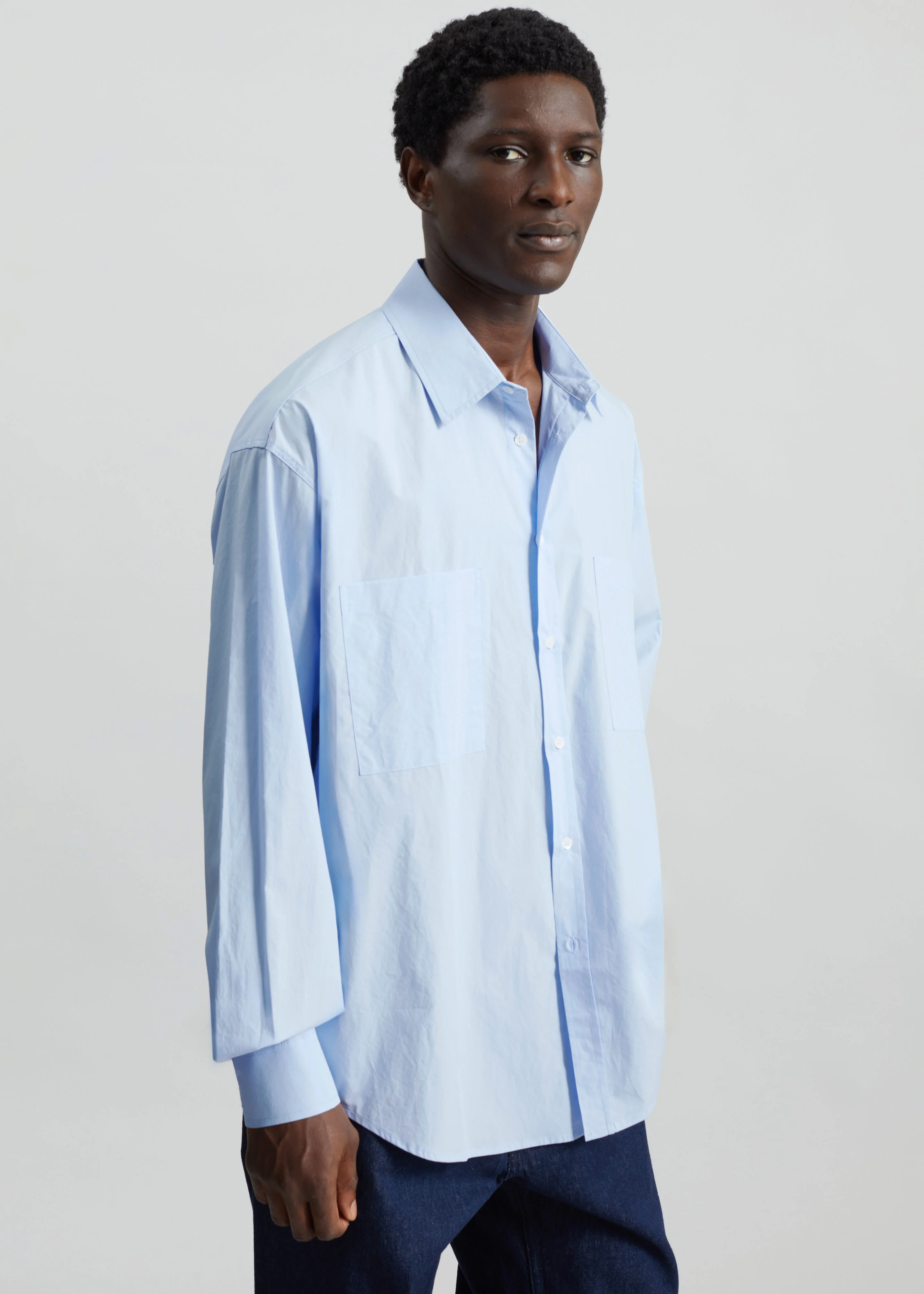 Gus Oversized Shirt - Sky - Image 3