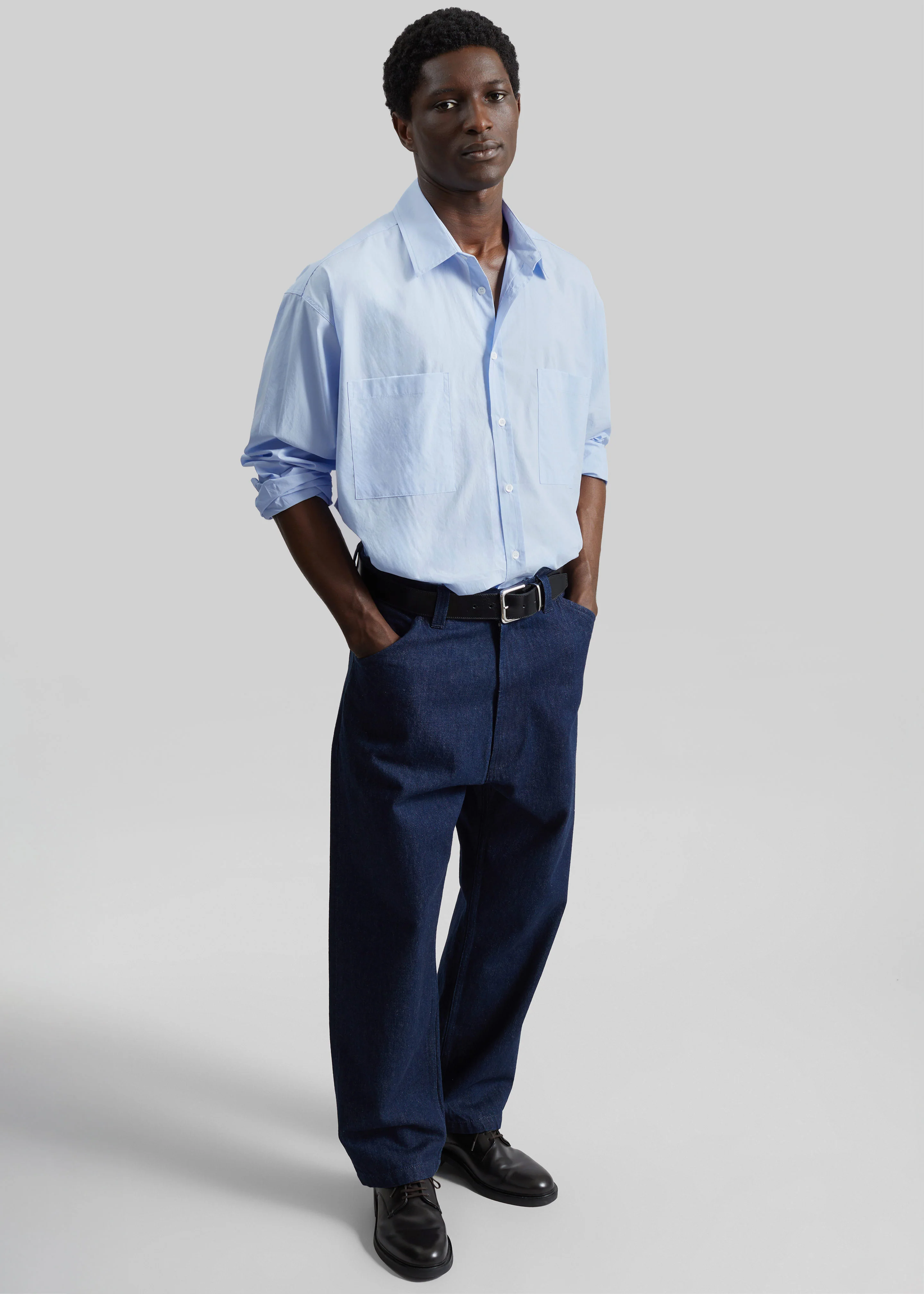 Gus Oversized Shirt - Sky - Image 5