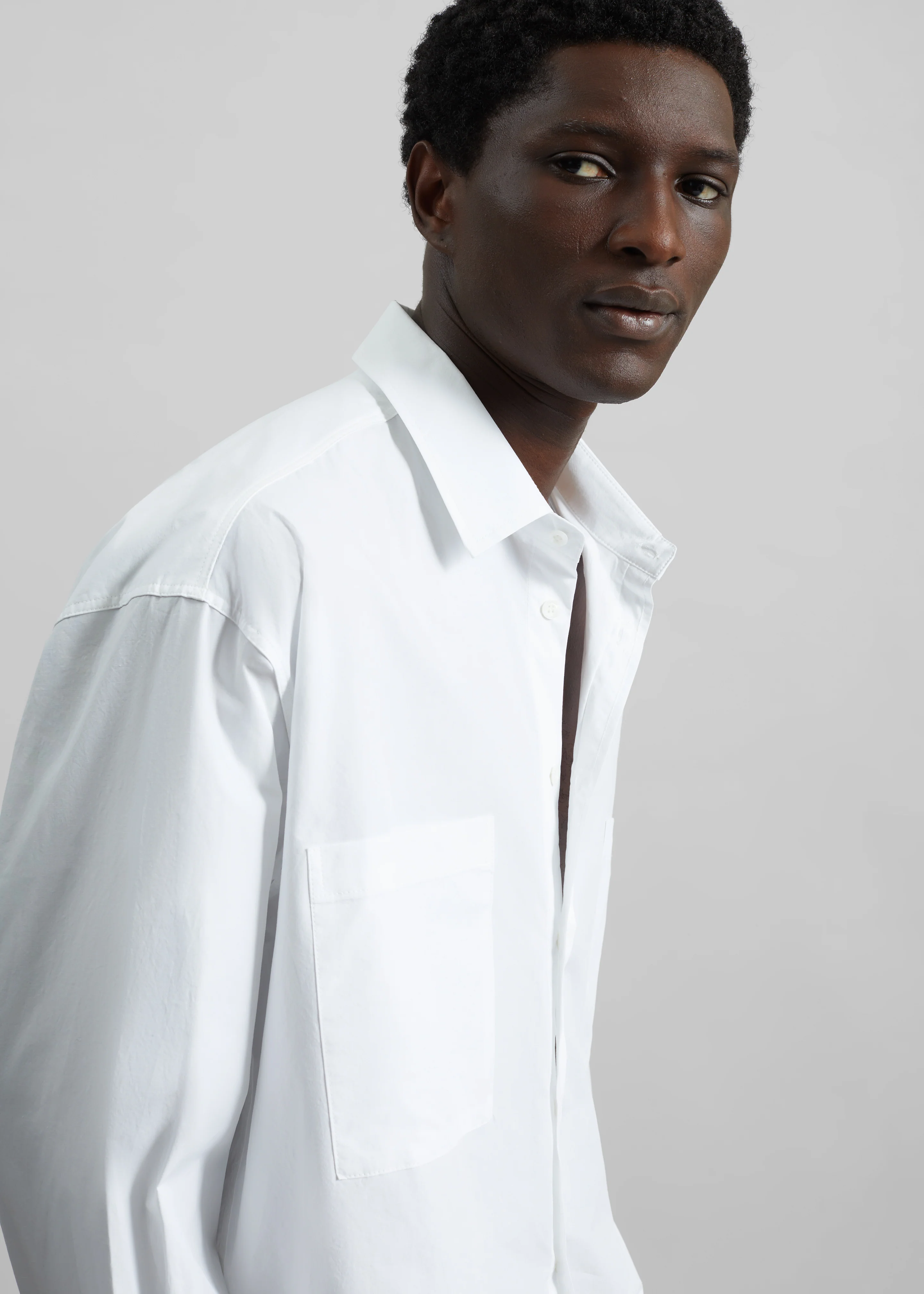 Gus Oversized Shirt - White - Image 3