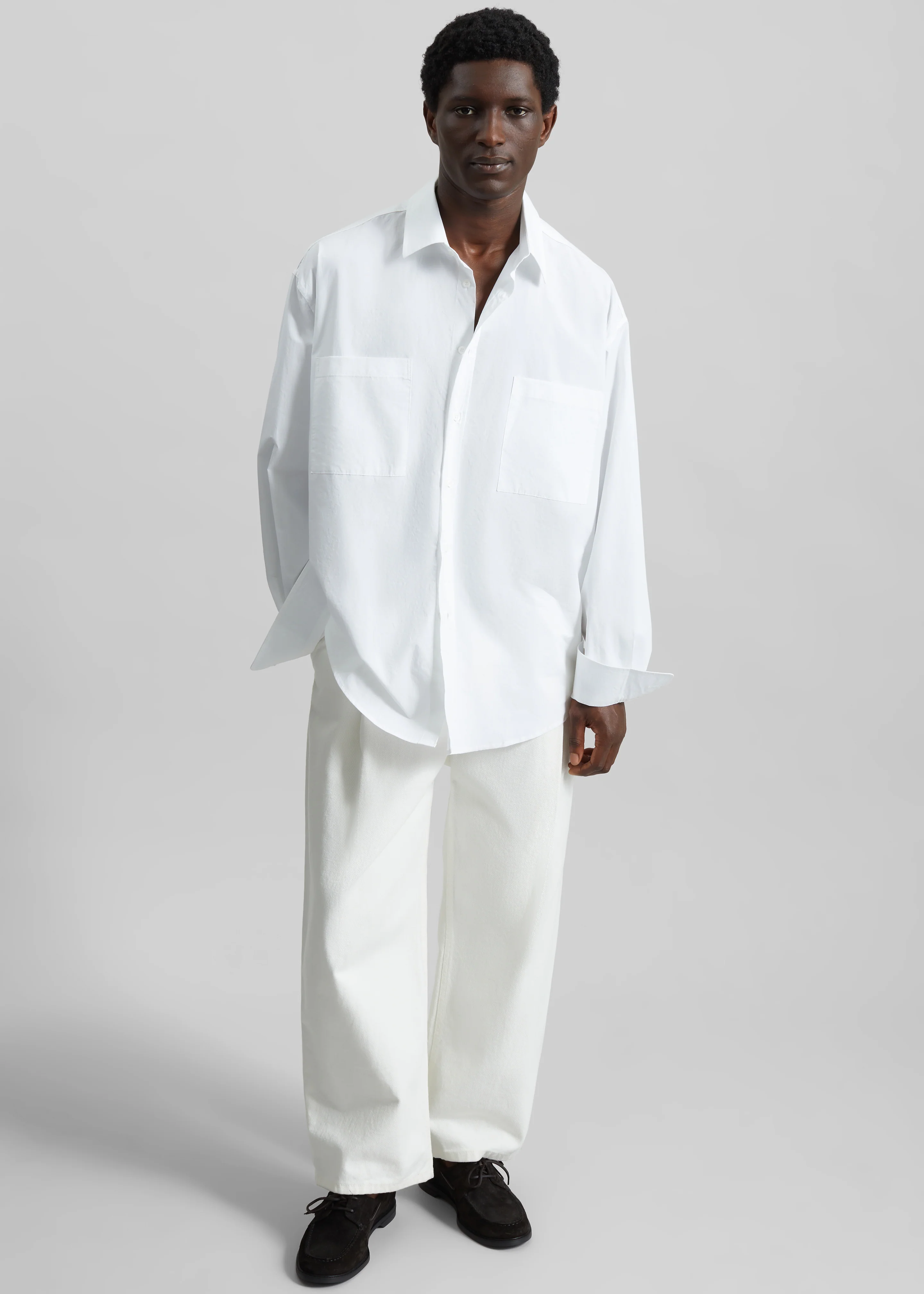 Gus Oversized Shirt - White - Image 8