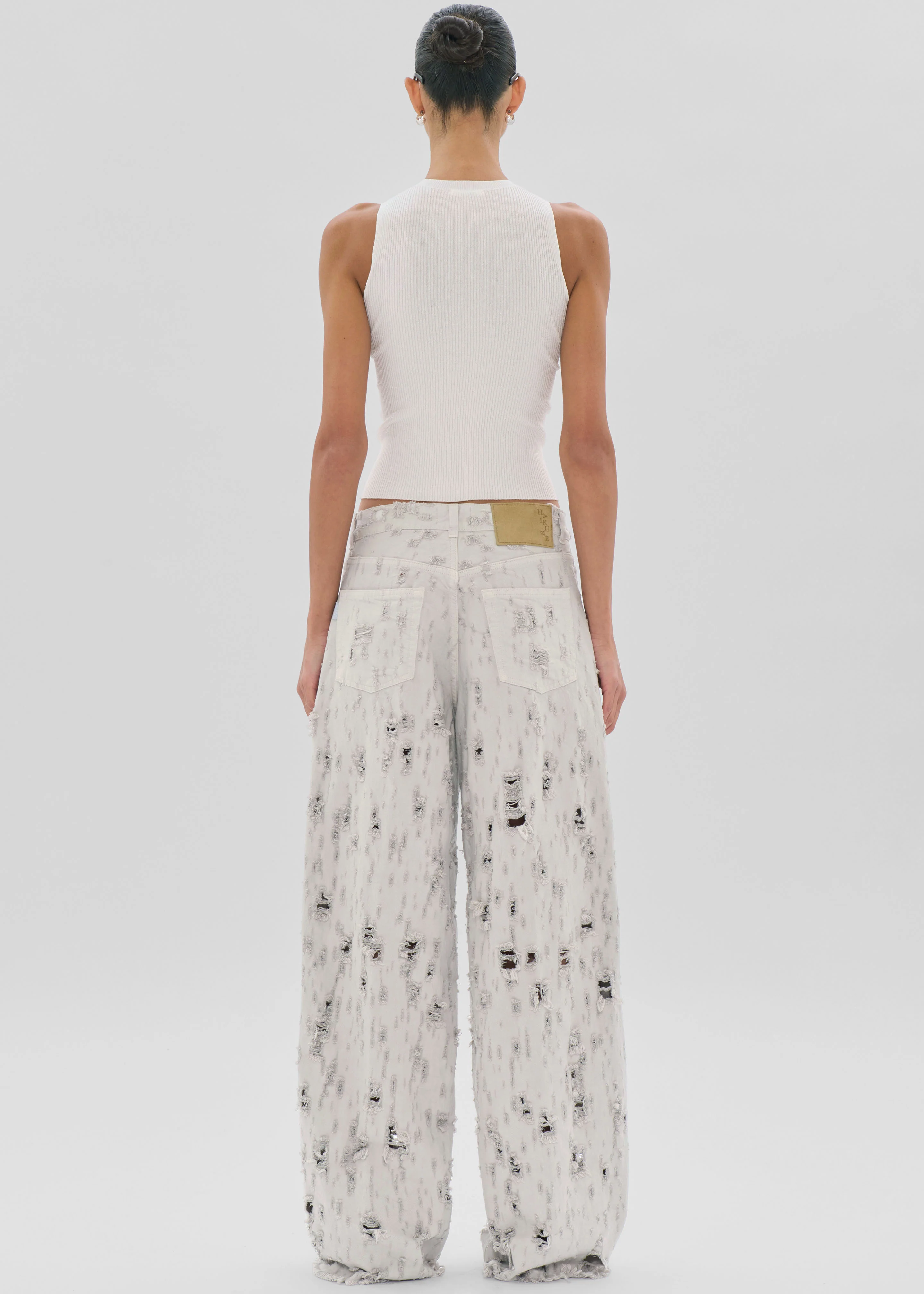 Haikure Bethany Bull Destroy Jeans - Wind Grey - Image 8