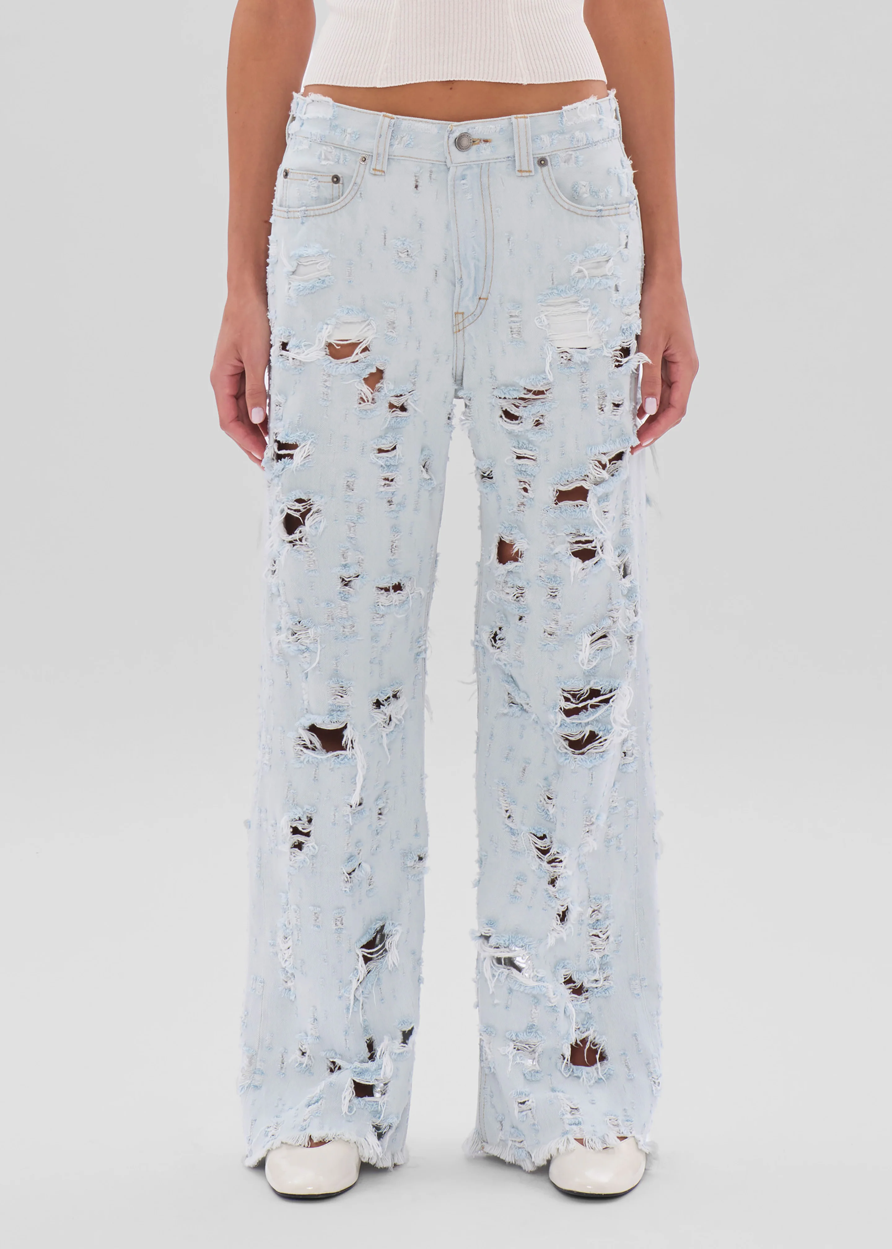 Haikure Winny Jeans - Light Blue Destroy - Image 4