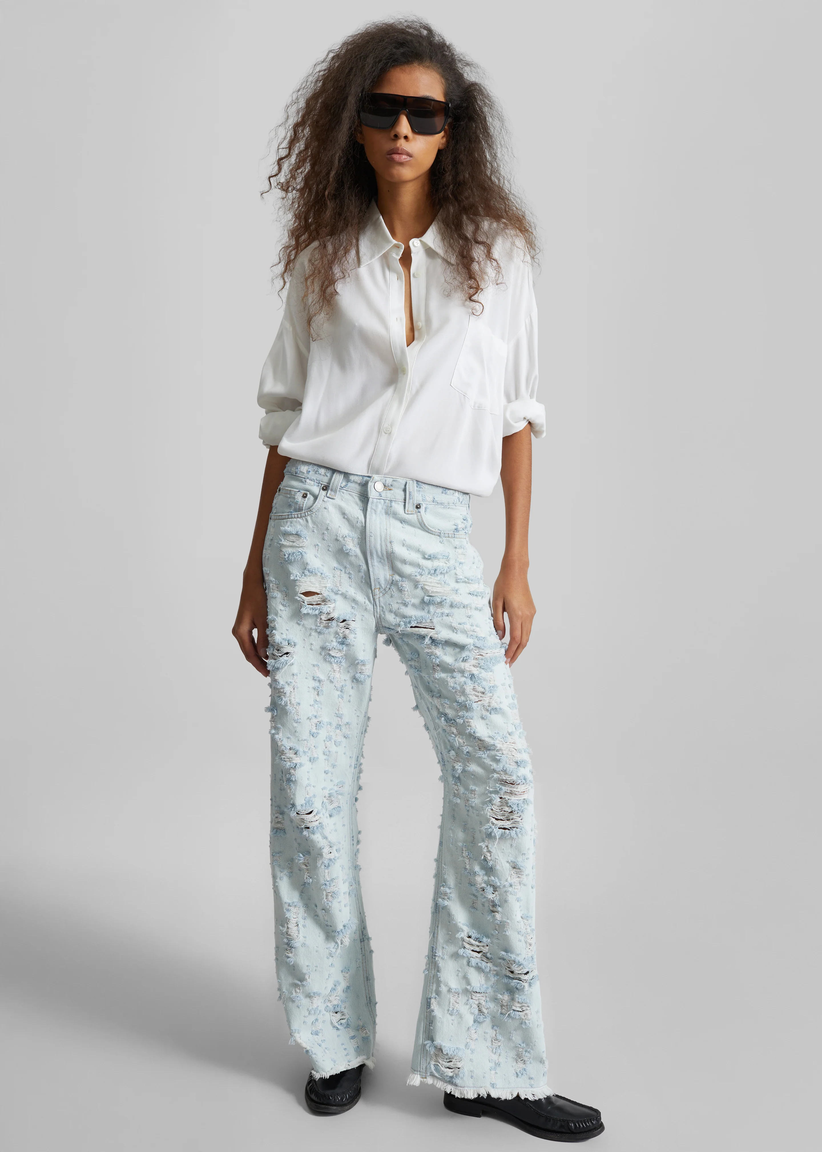 Haikure Winny Jeans - Light Blue Destroy - Image 5