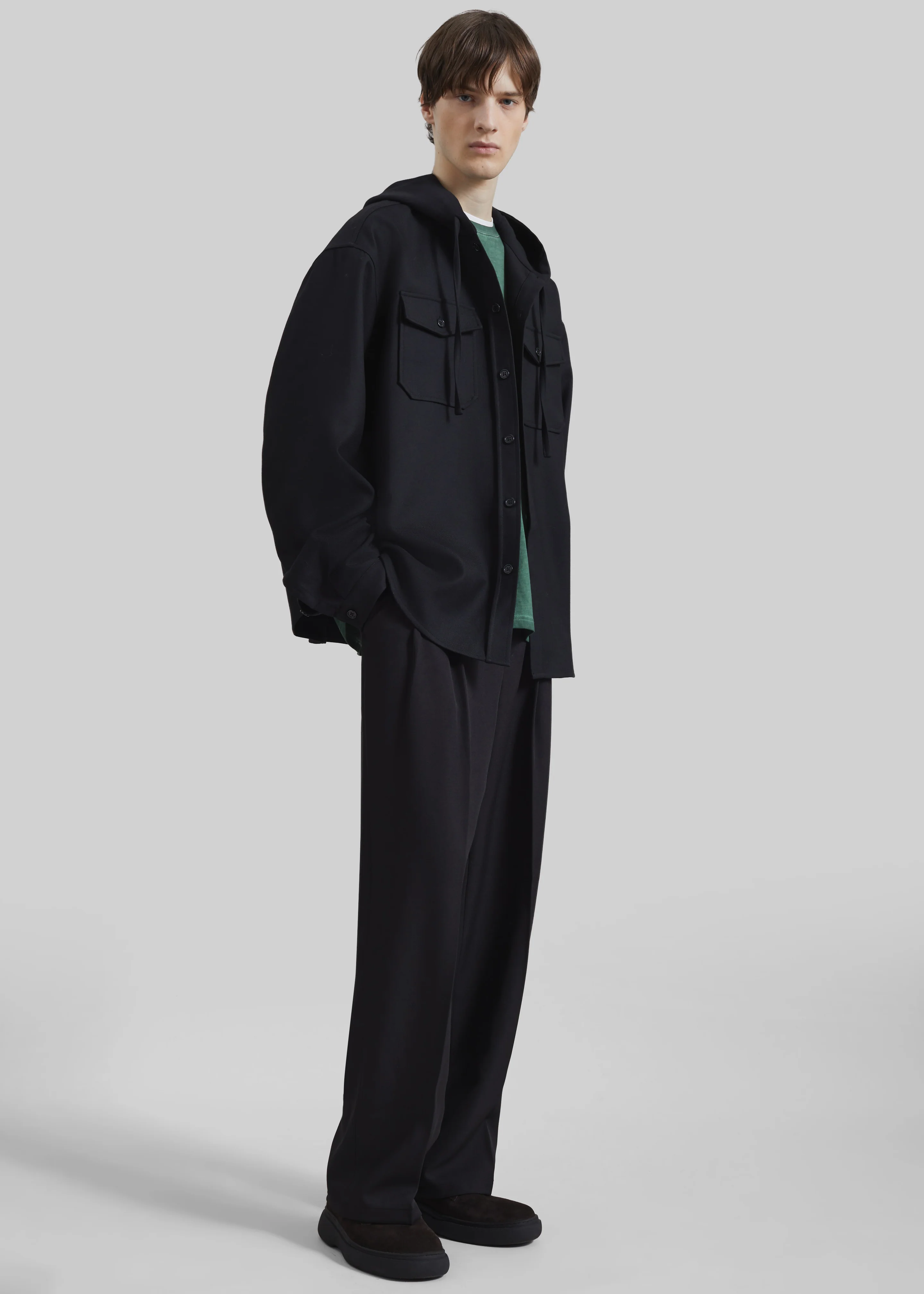Halbert Pleated Trousers - Black - Image 4