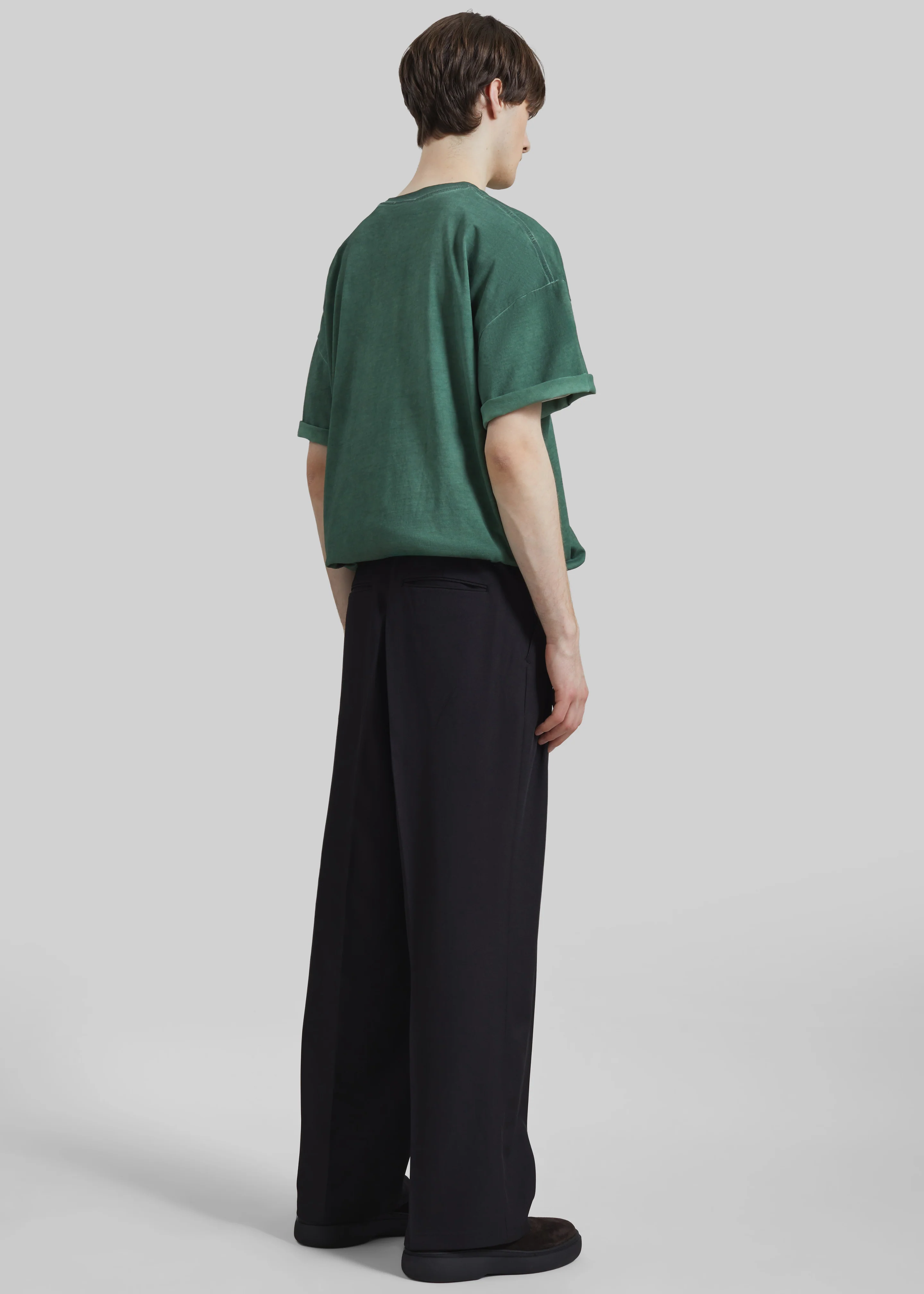 Halbert Pleated Trousers - Black - Image 6