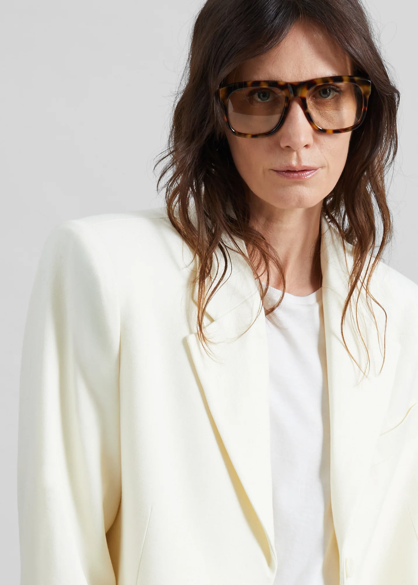 Halser Oversized Blazer - Ivory - Image 2