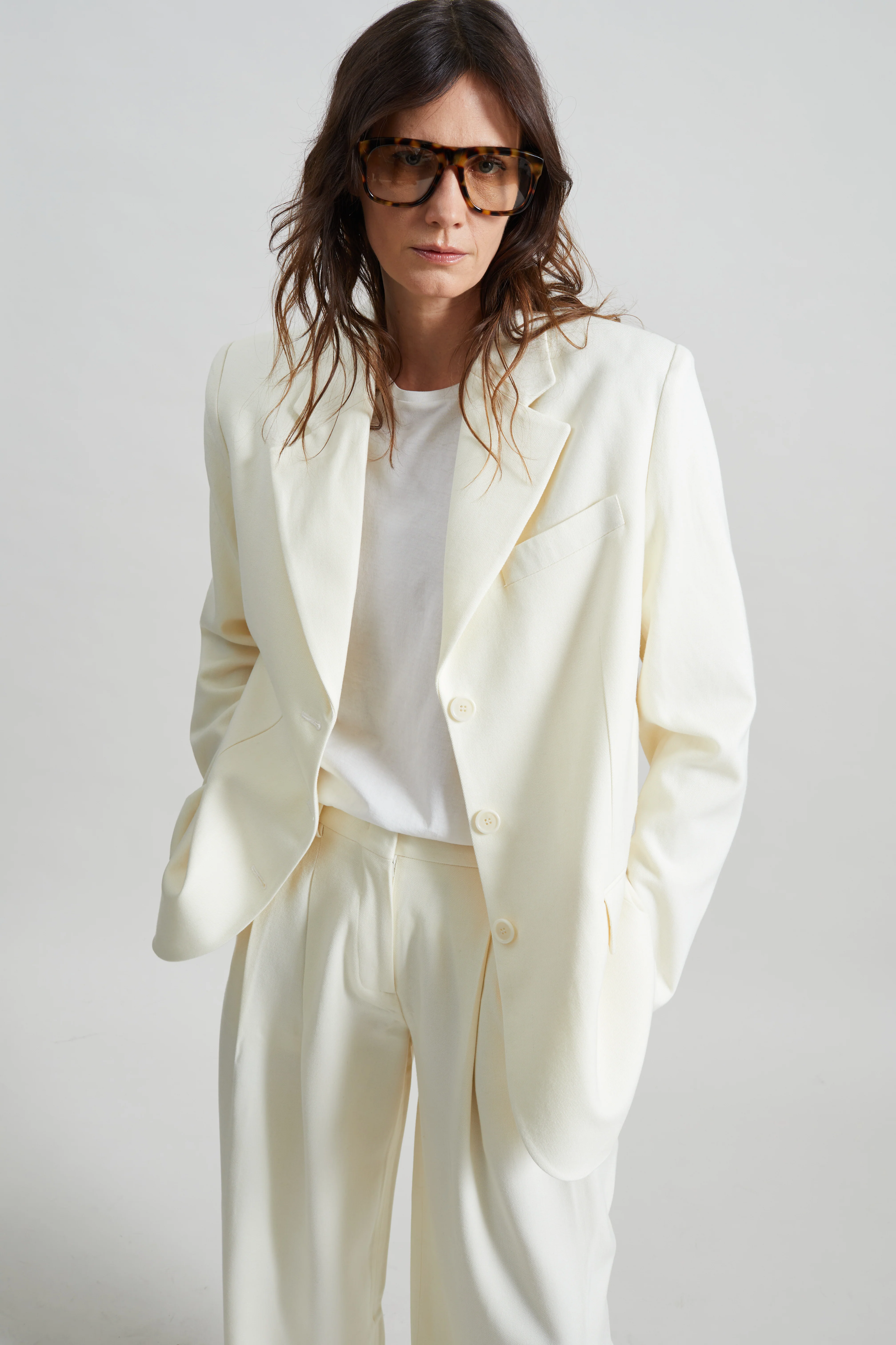 Halser Oversized Blazer - Ivory - Image 4