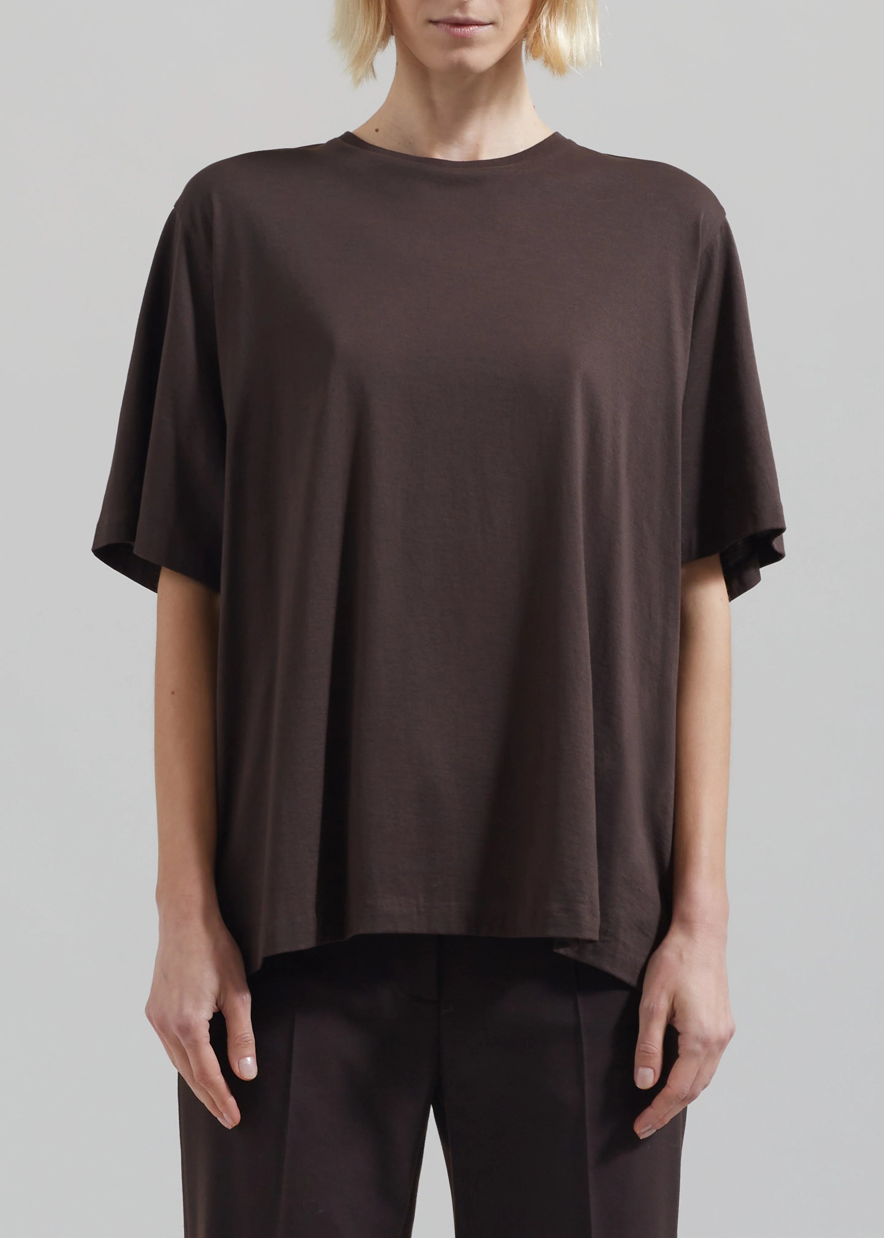 Harper Soft Organic T-Shirt - Brown - Image 3