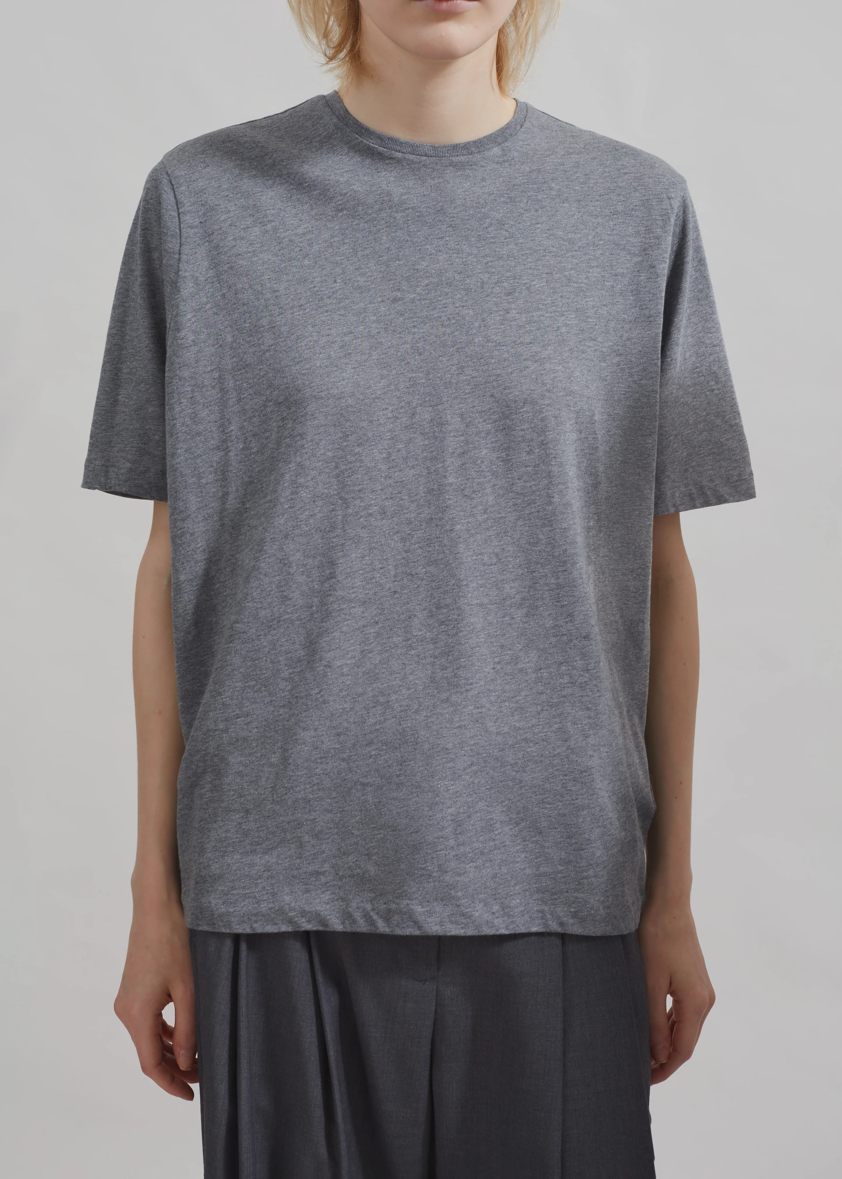 Harper Soft Organic T-Shirt - Dark Grey Melange - Image 5