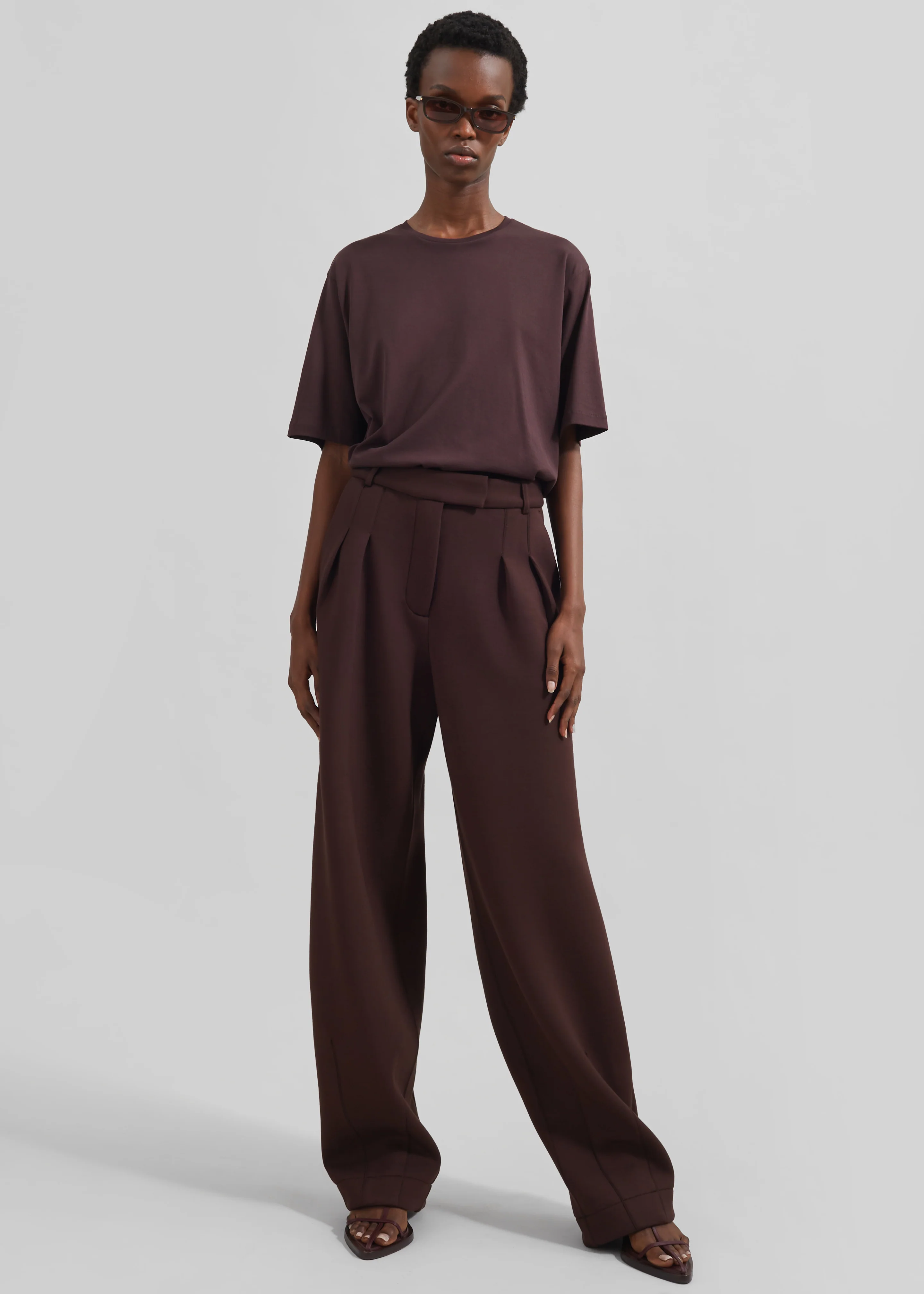 Harper Soft Organic T-Shirt - Dark Plum - Image 4