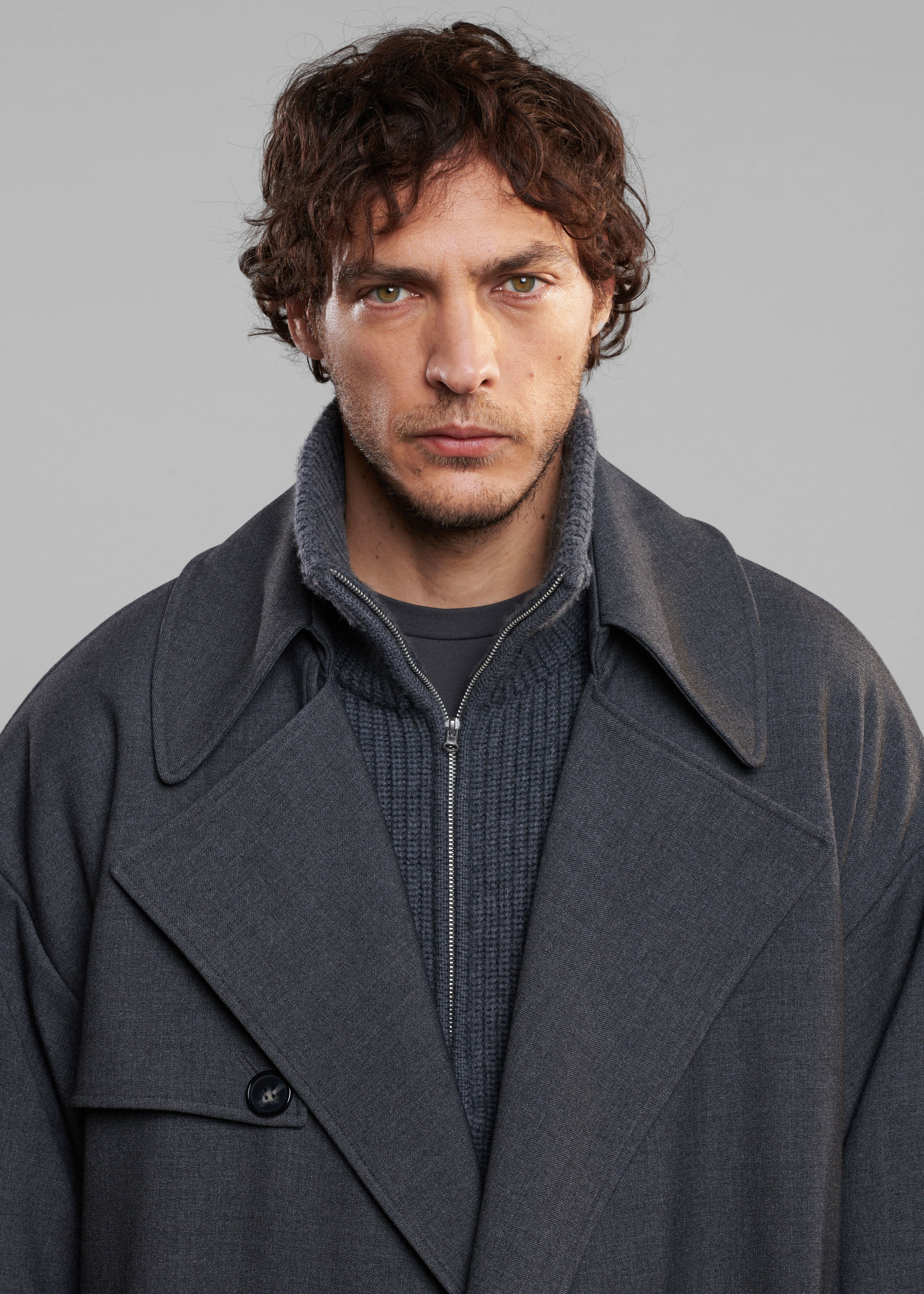 Harrison Quarter Zip Jumper - Grey Melange - Image 7