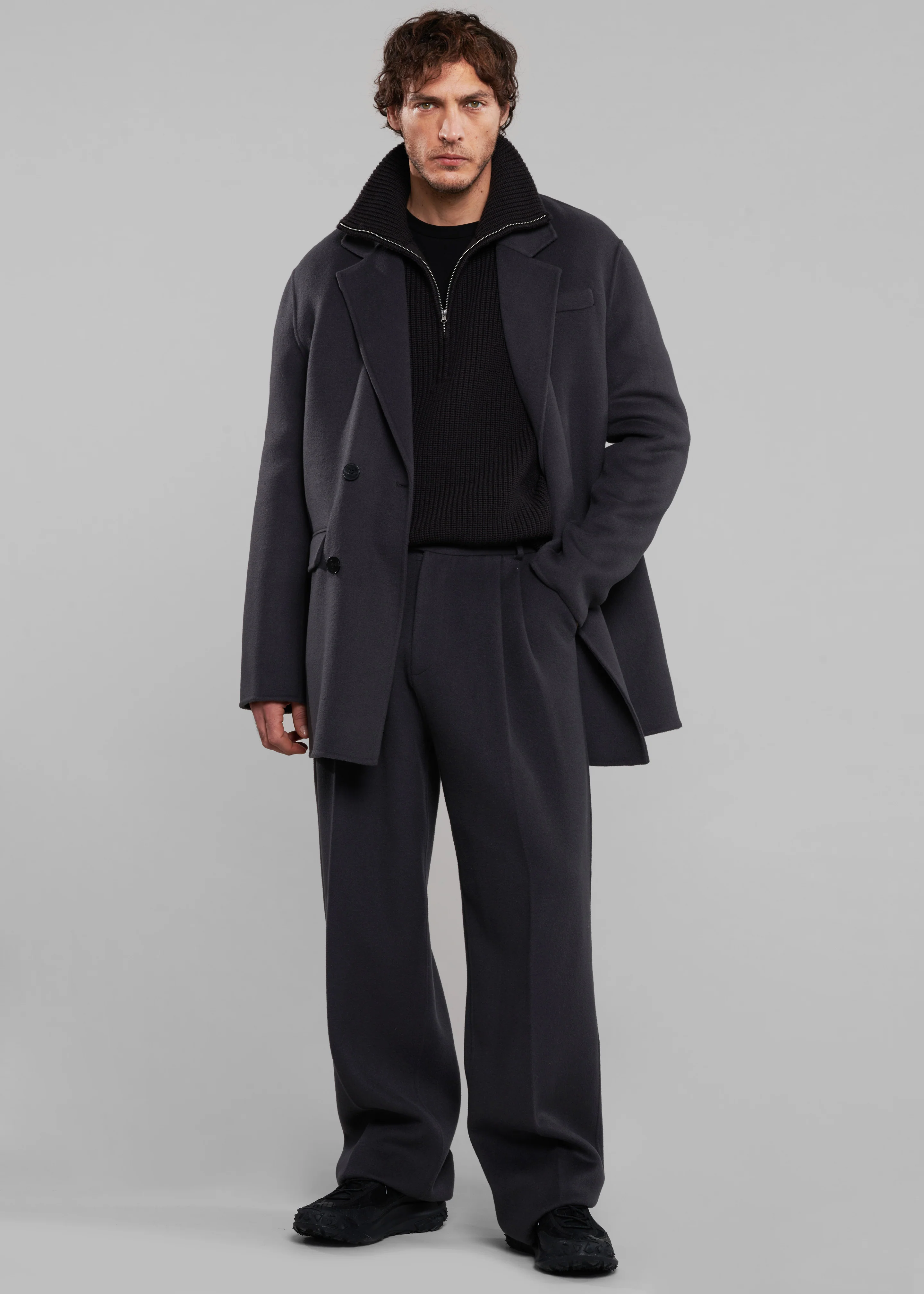 Harry Wool Blazer - Dark Grey - Image 5