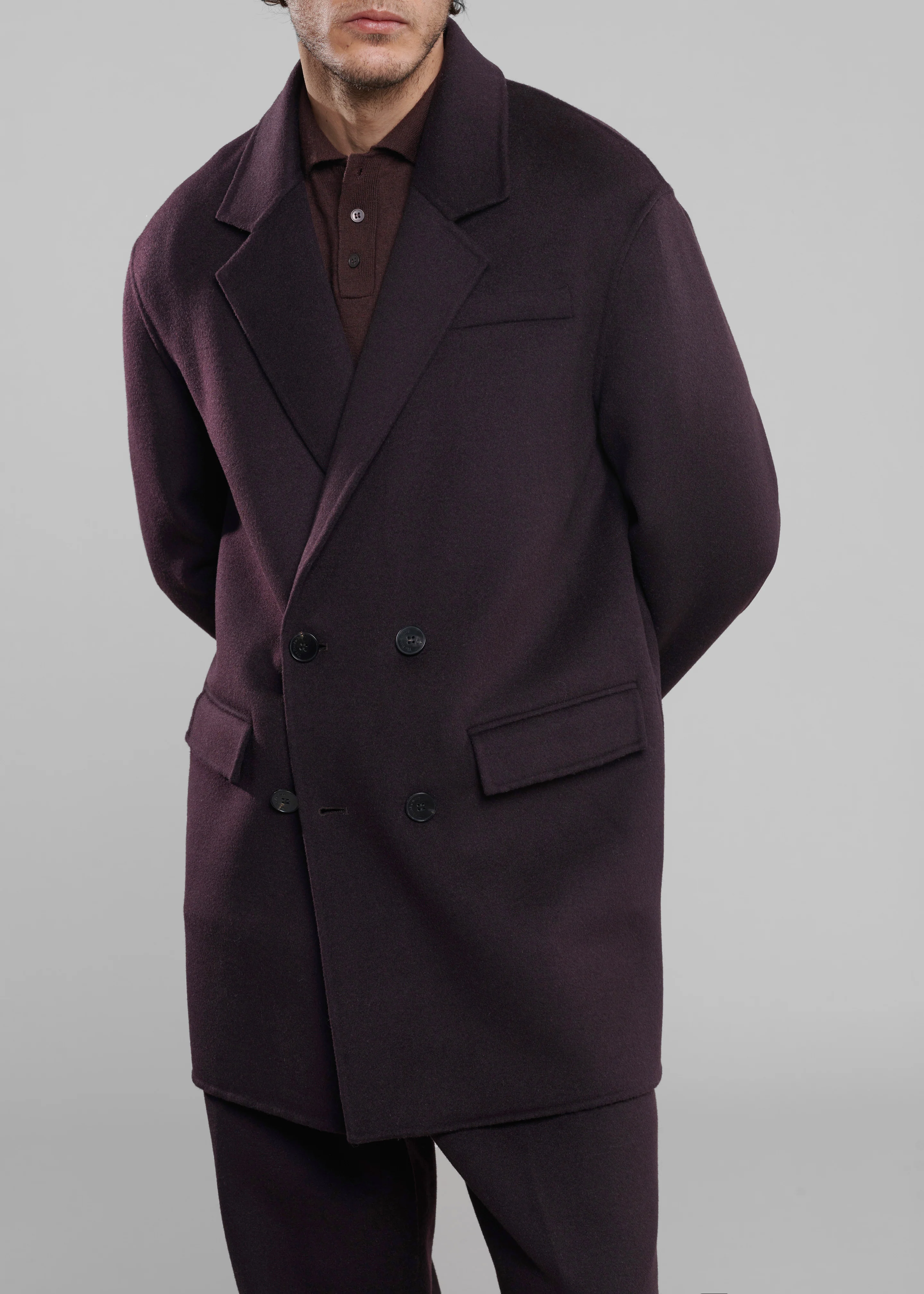 Harry Wool Blazer - Dark Plum - Image 7