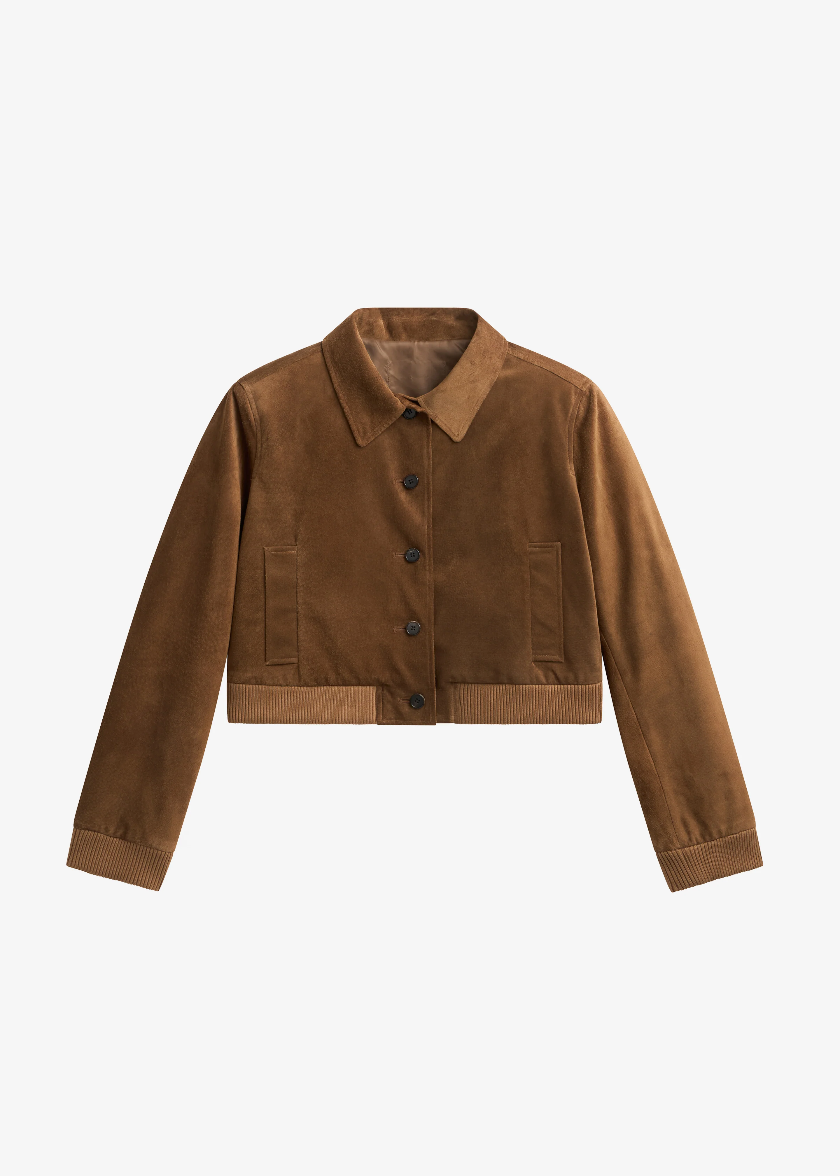Hartford Suede Short Jacket - Dark Camel - Image 8