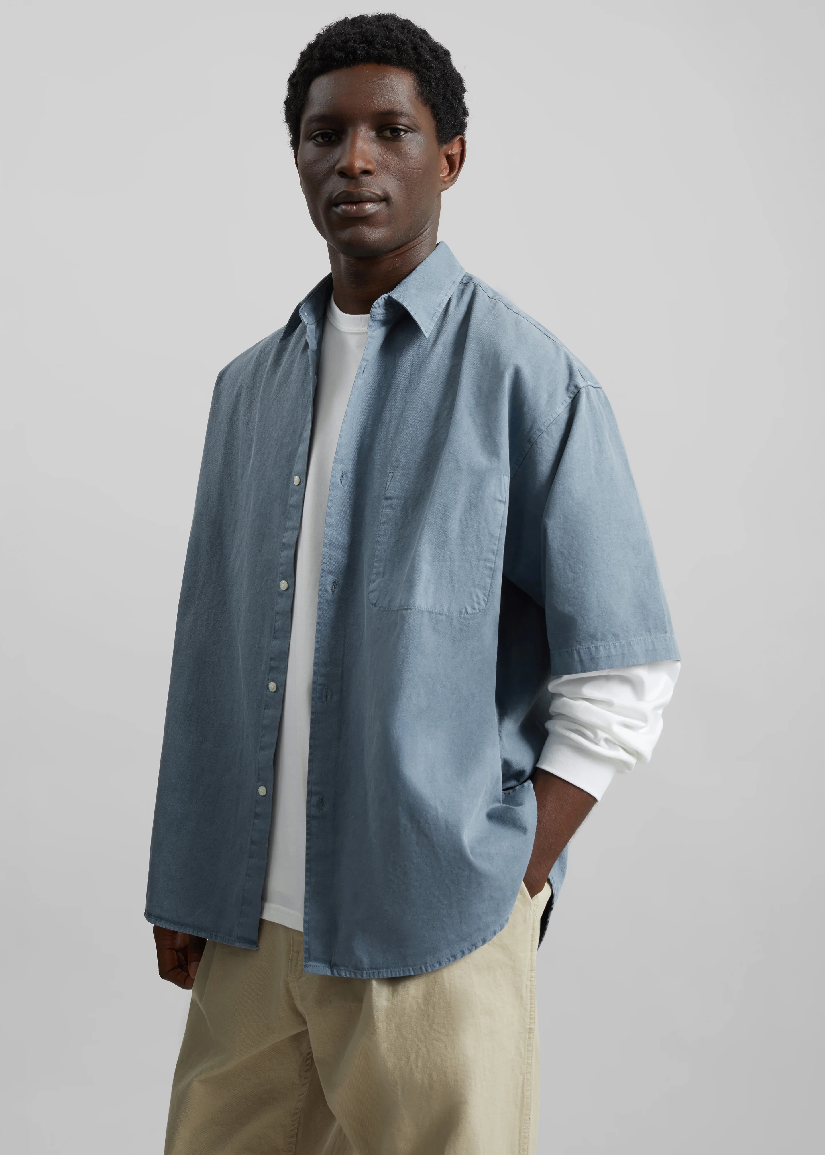 Havre Button Down Shirt - Blue - Image 6