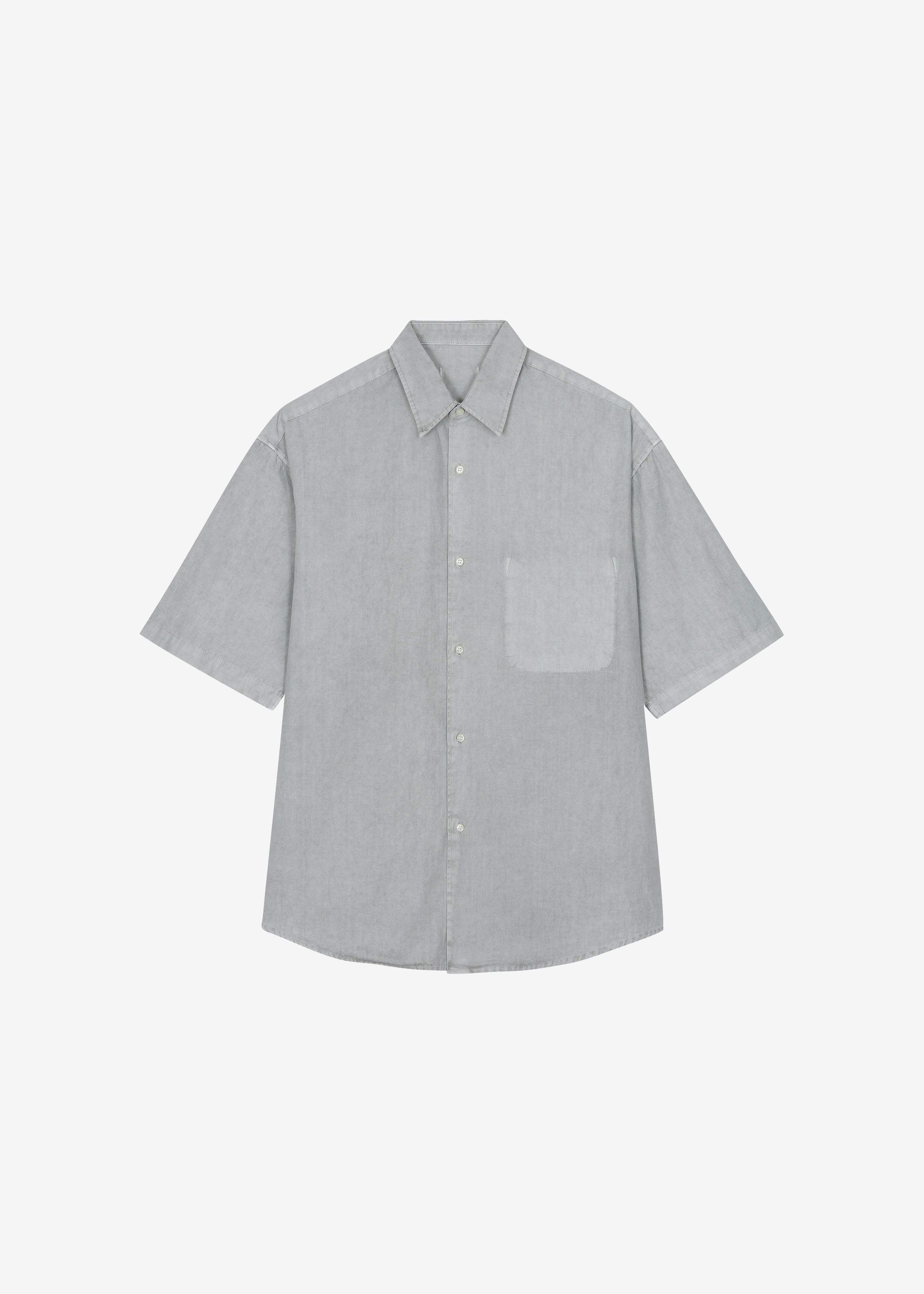 Havre Button Down Shirt - Light Grey - Image 6