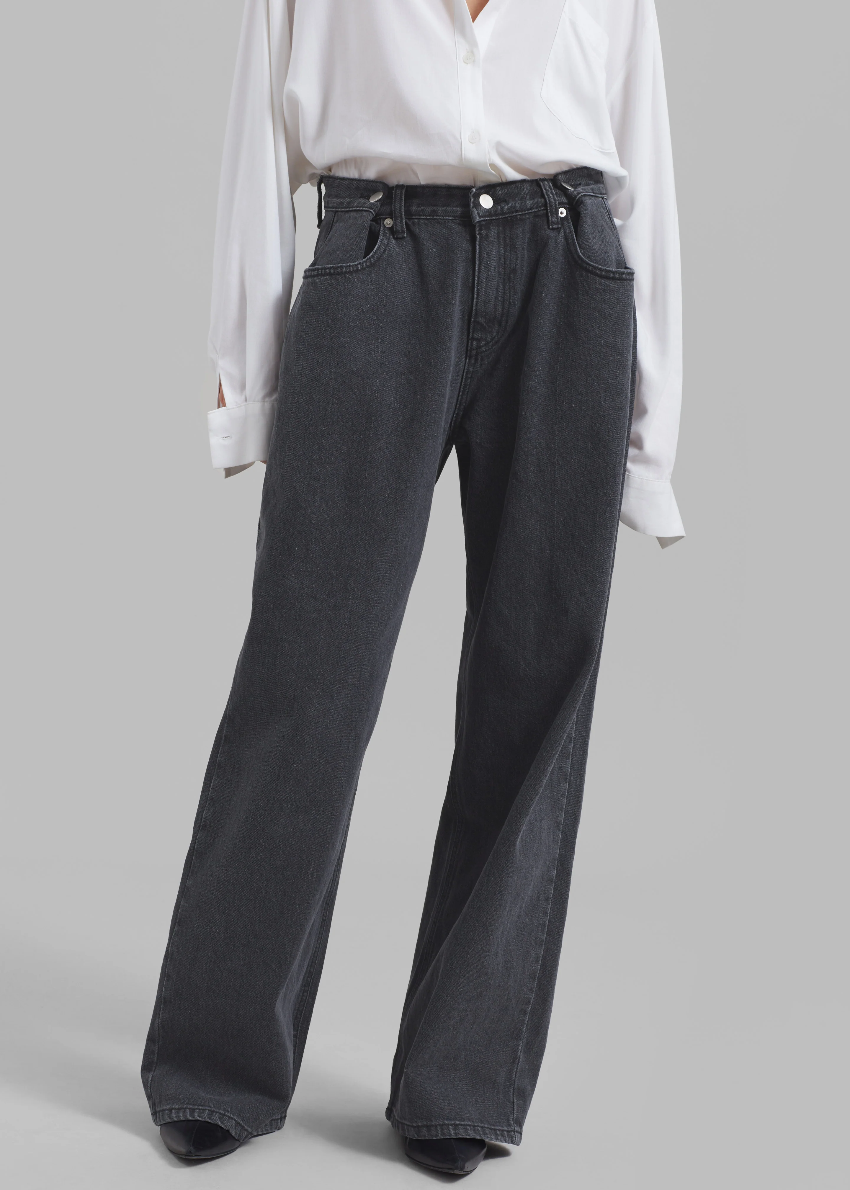 Hayla Denim Pants - Grey Wash - Image 5