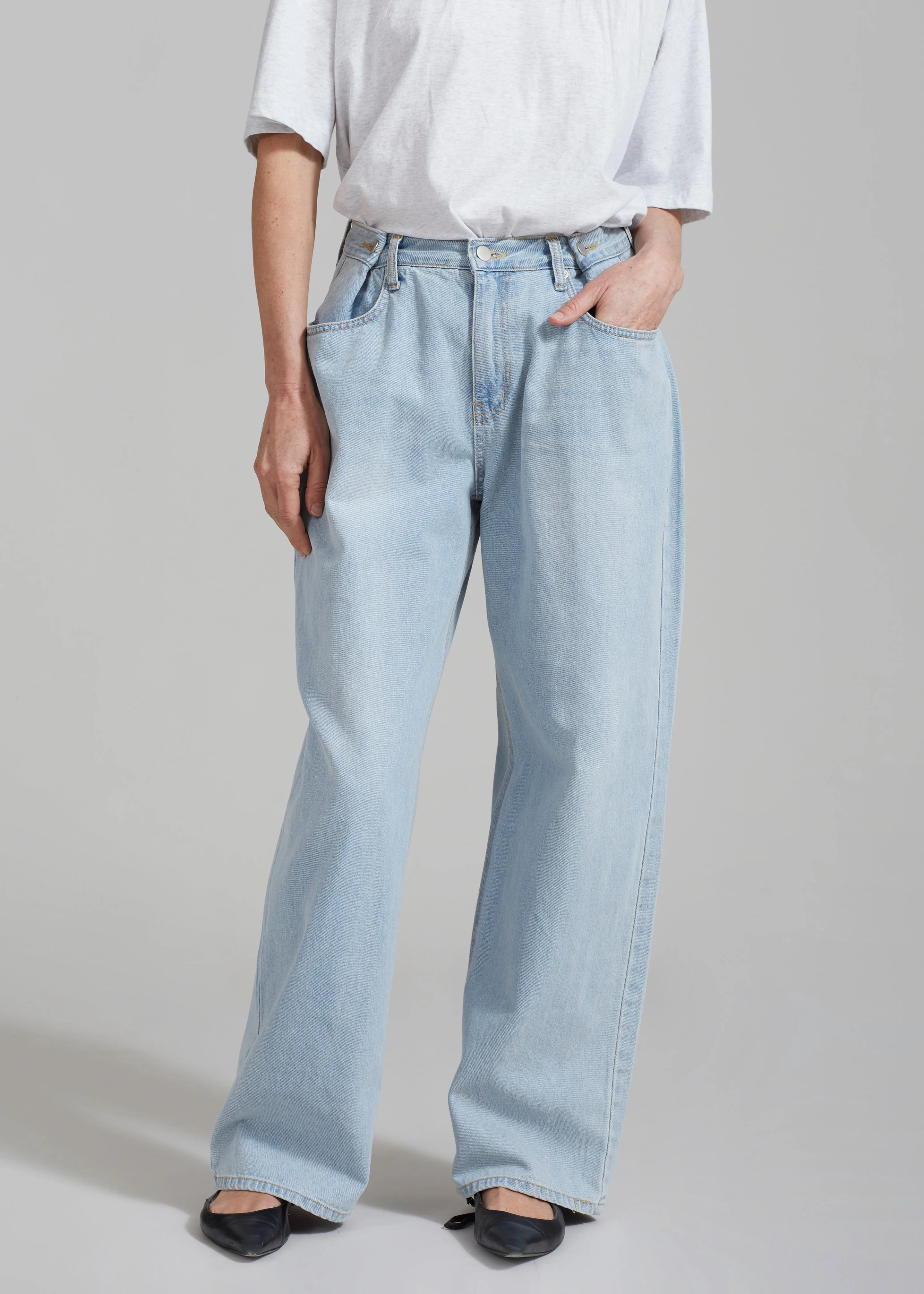 Hayla Denim Pants - Light Wash - Image 8