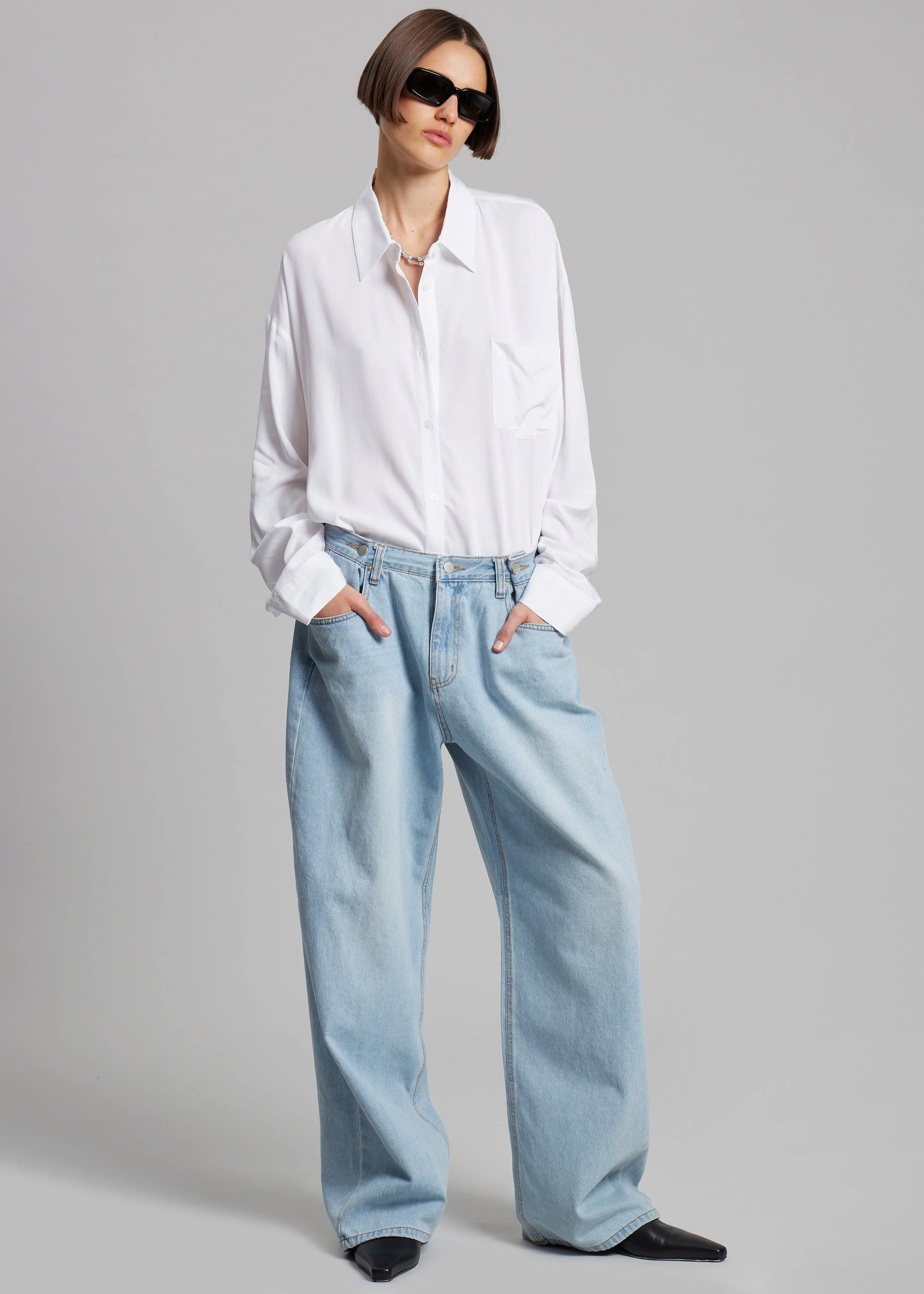 Hayla Denim Pants - Light Wash - Image 9