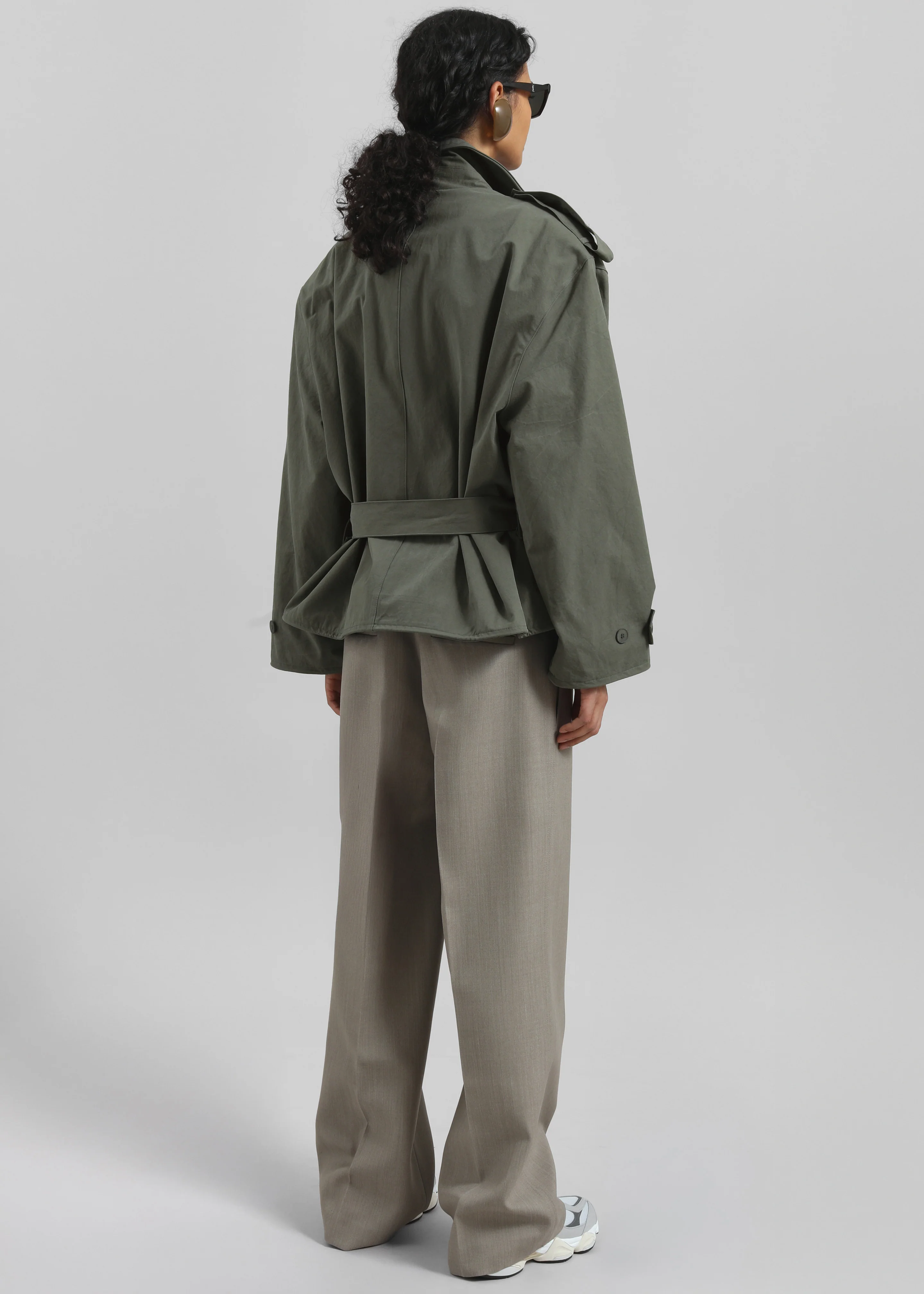 Hedley Wired Short Trench - Olive - Image 11