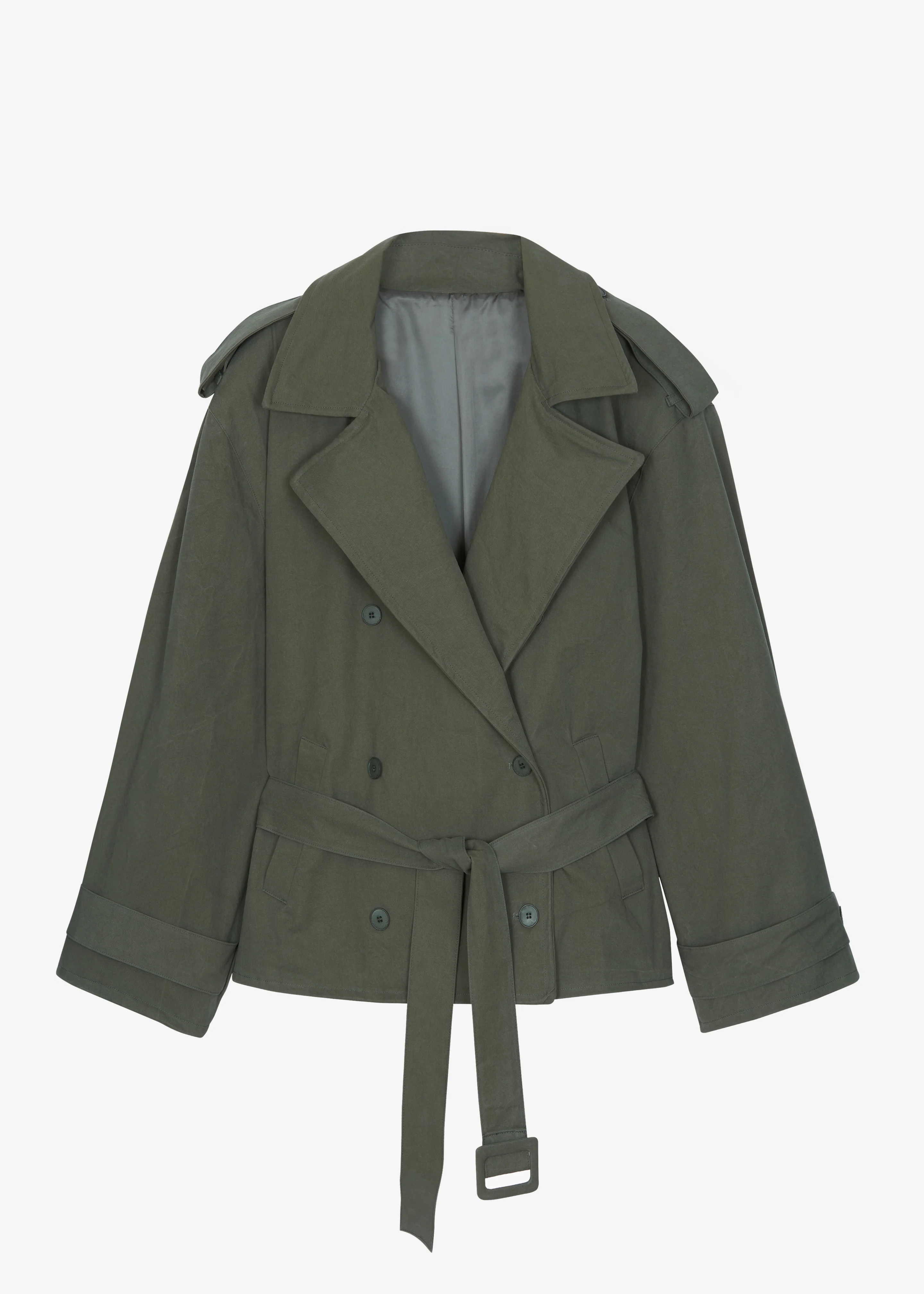 Hedley Wired Short Trench - Olive - Image 12