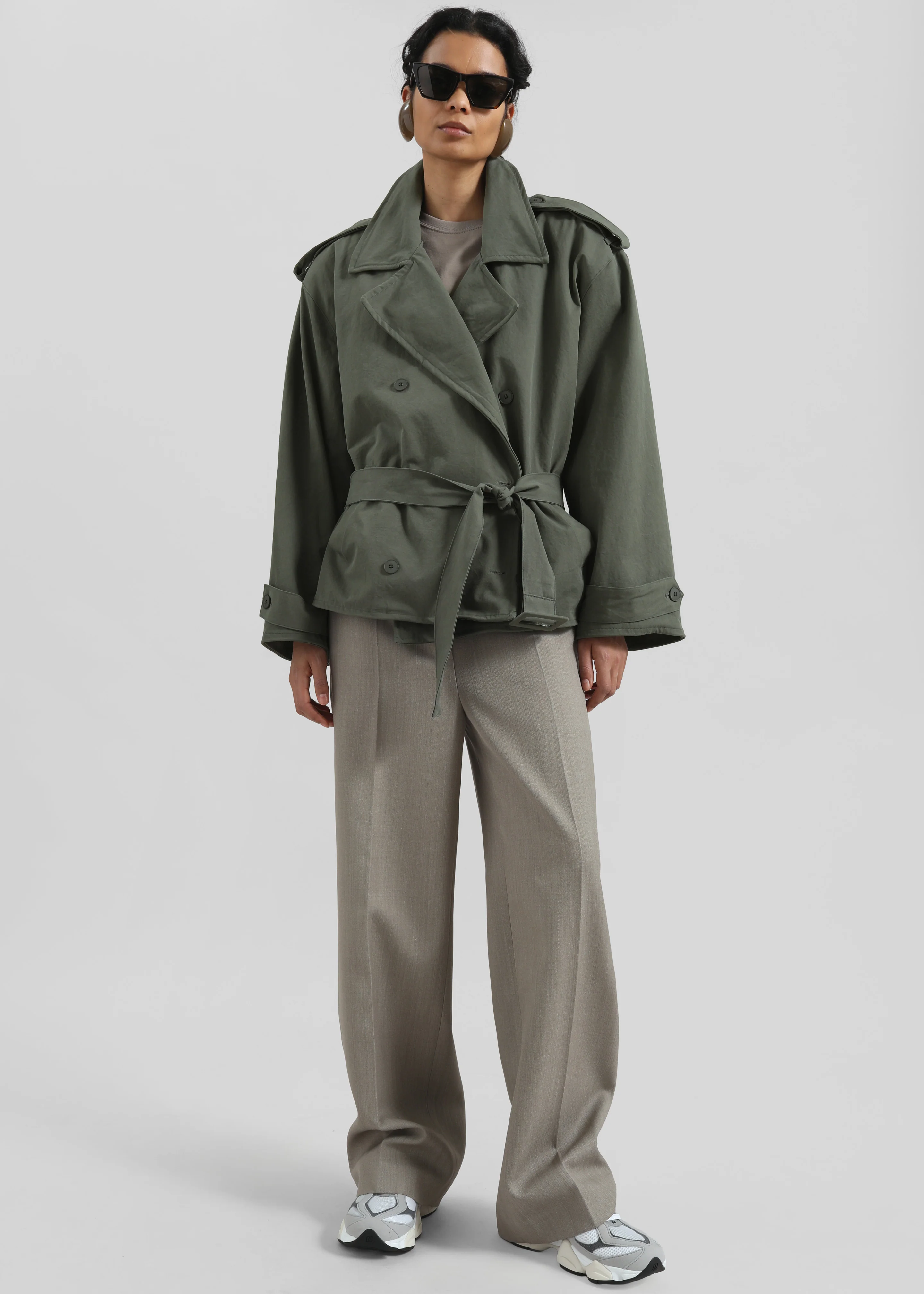 Hedley Wired Short Trench - Olive - Image 9